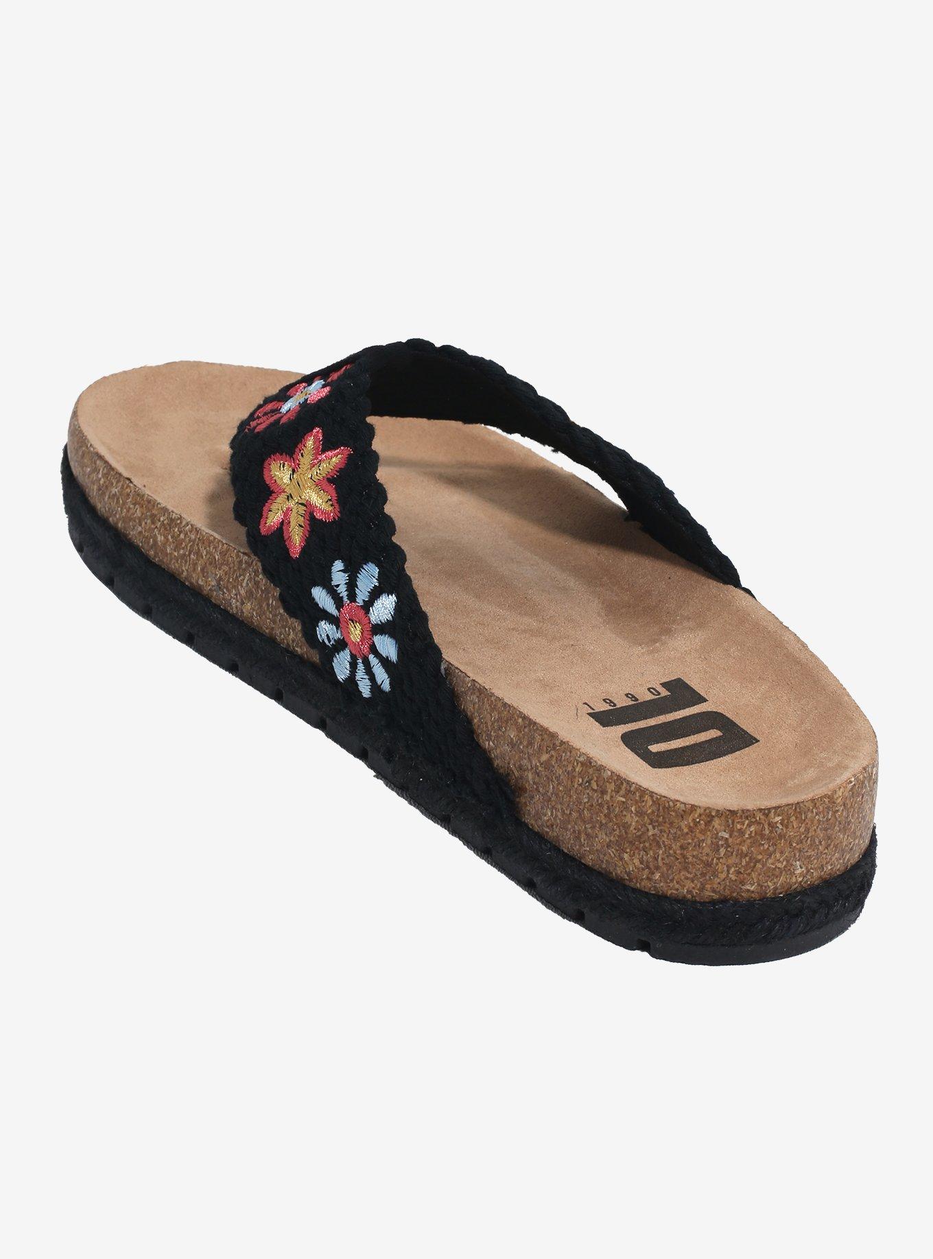 Dirty Laundry Black Tigerlily Floral Sandals, , hi-res