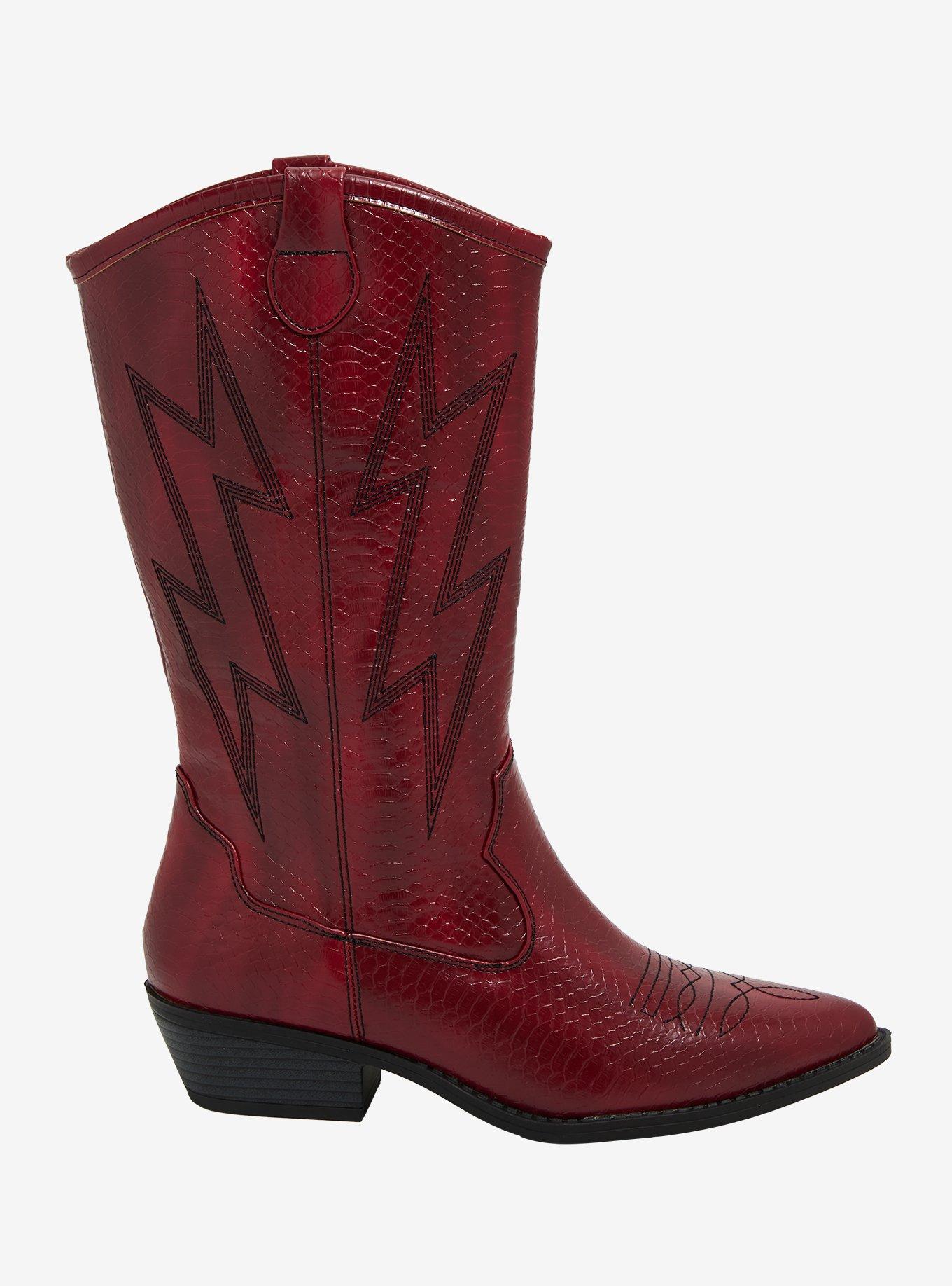 Dirty Laundry Red Snake Skin Josea Cowboy Boots, , hi-res