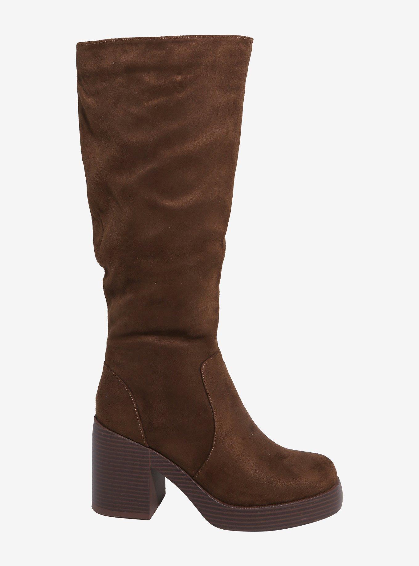 Dirty Laundry Brown Suede Heel Boots, MULTI, alternate