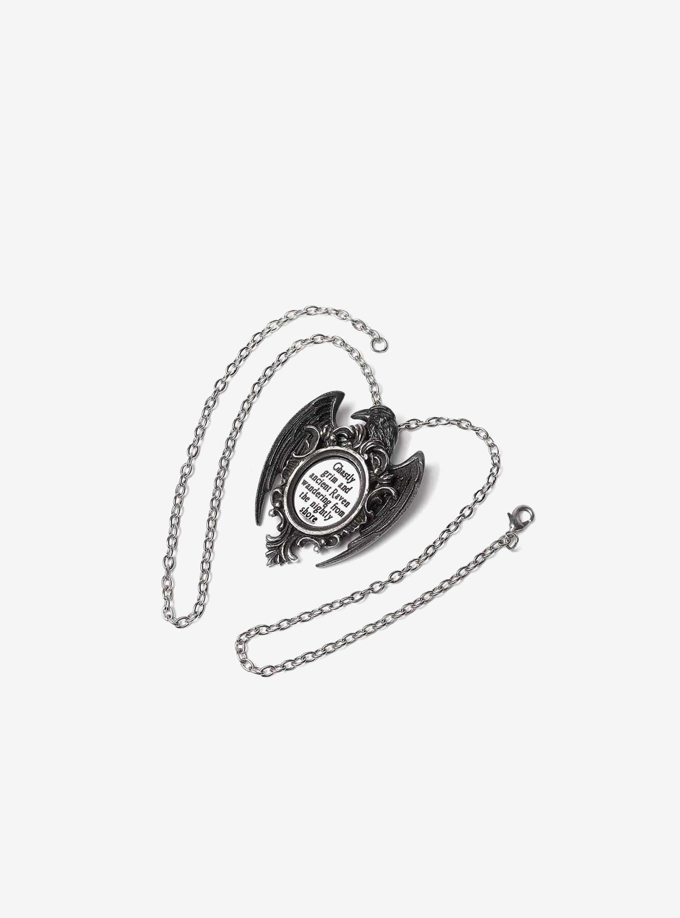 Quoth The Raven Pendant Necklace, , alternate
