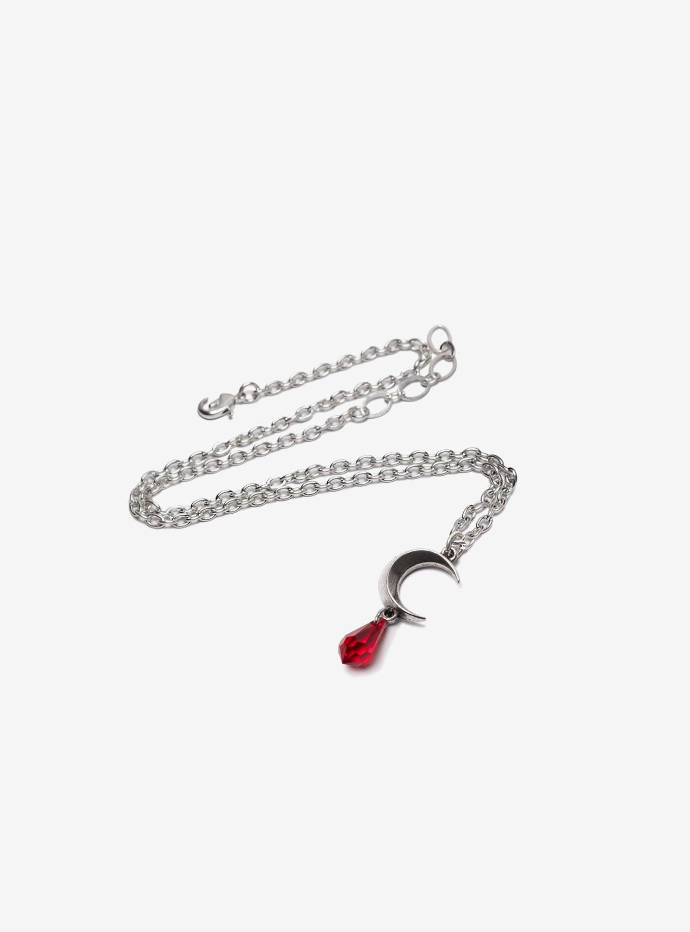 Alchemy of England Tears of the Moon Red Pendant Necklace, , alternate