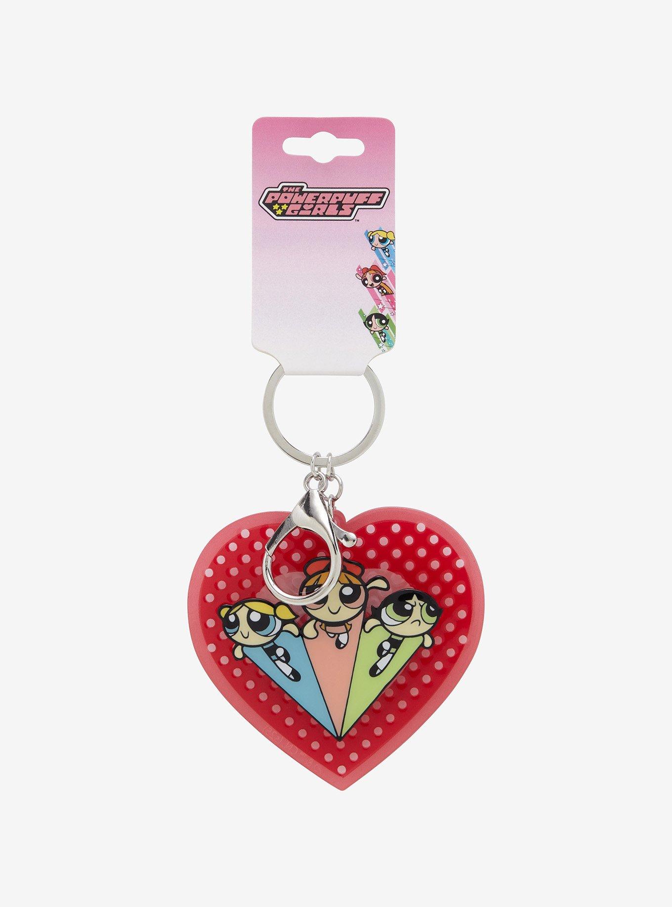 The Powerpuff Girls Trio Heart Keychain — BoxLunch Exclusive, , alternate
