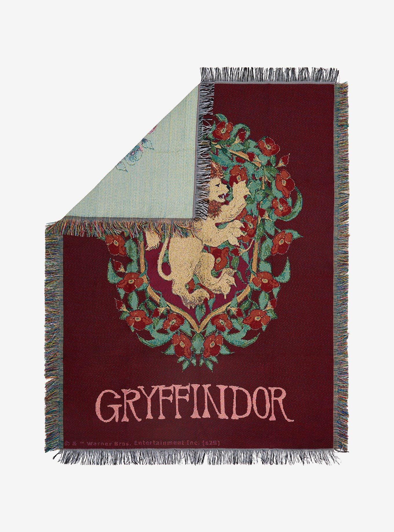 Harry Potter Gryffindor Floral Tapestry Throw — BoxLunch Exclusive
