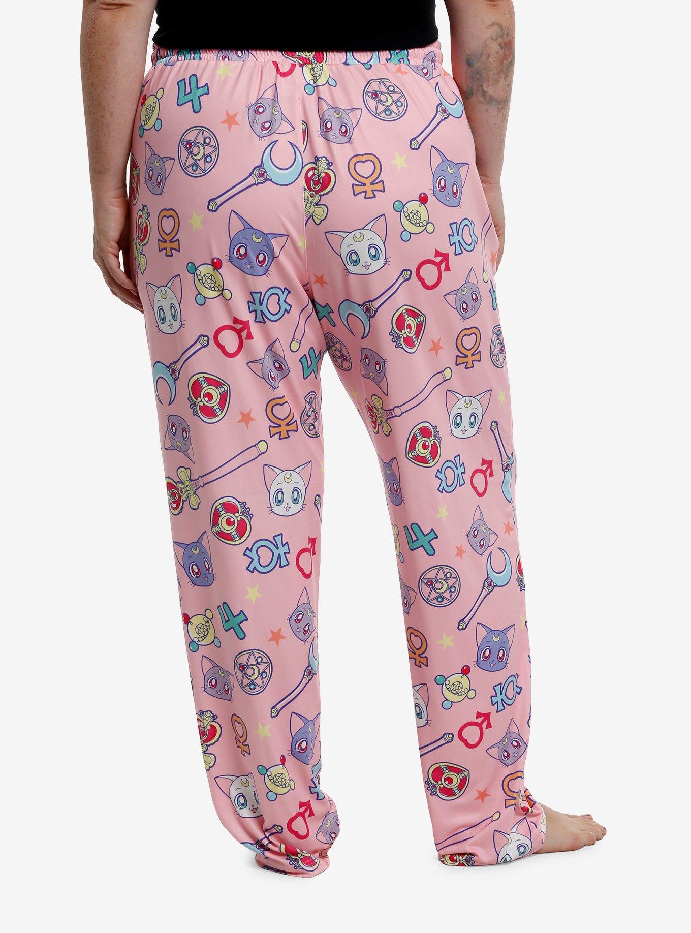 Pretty Guardian Sailor Moon Icons Girls Pajama Pants Plus Size, , hi-res