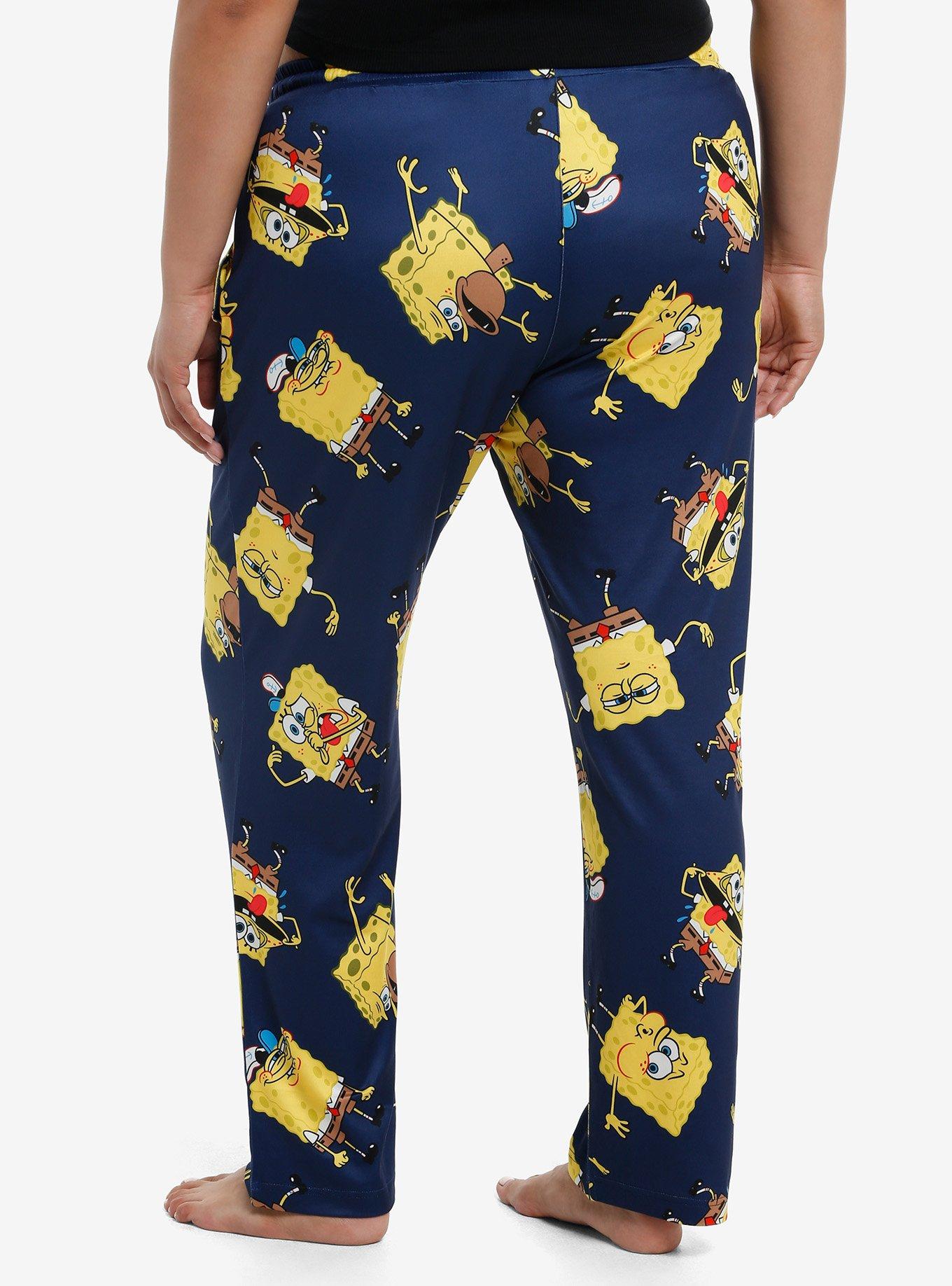 SpongeBob SquarePants Silly Print Girls Pajama Pants Plus Size, , hi-res