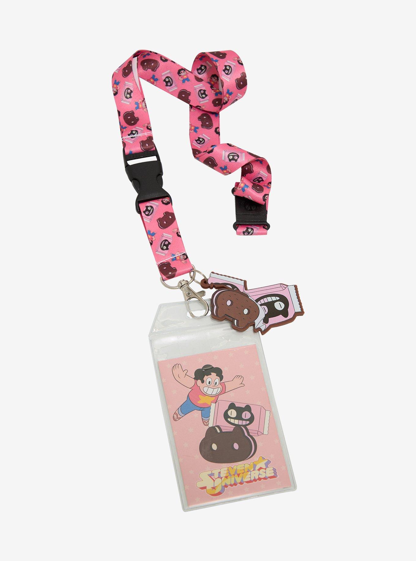 Steven Universe Cookie Cat Allover Print Lanyard - BoxLunch Exclusive, , hi-res