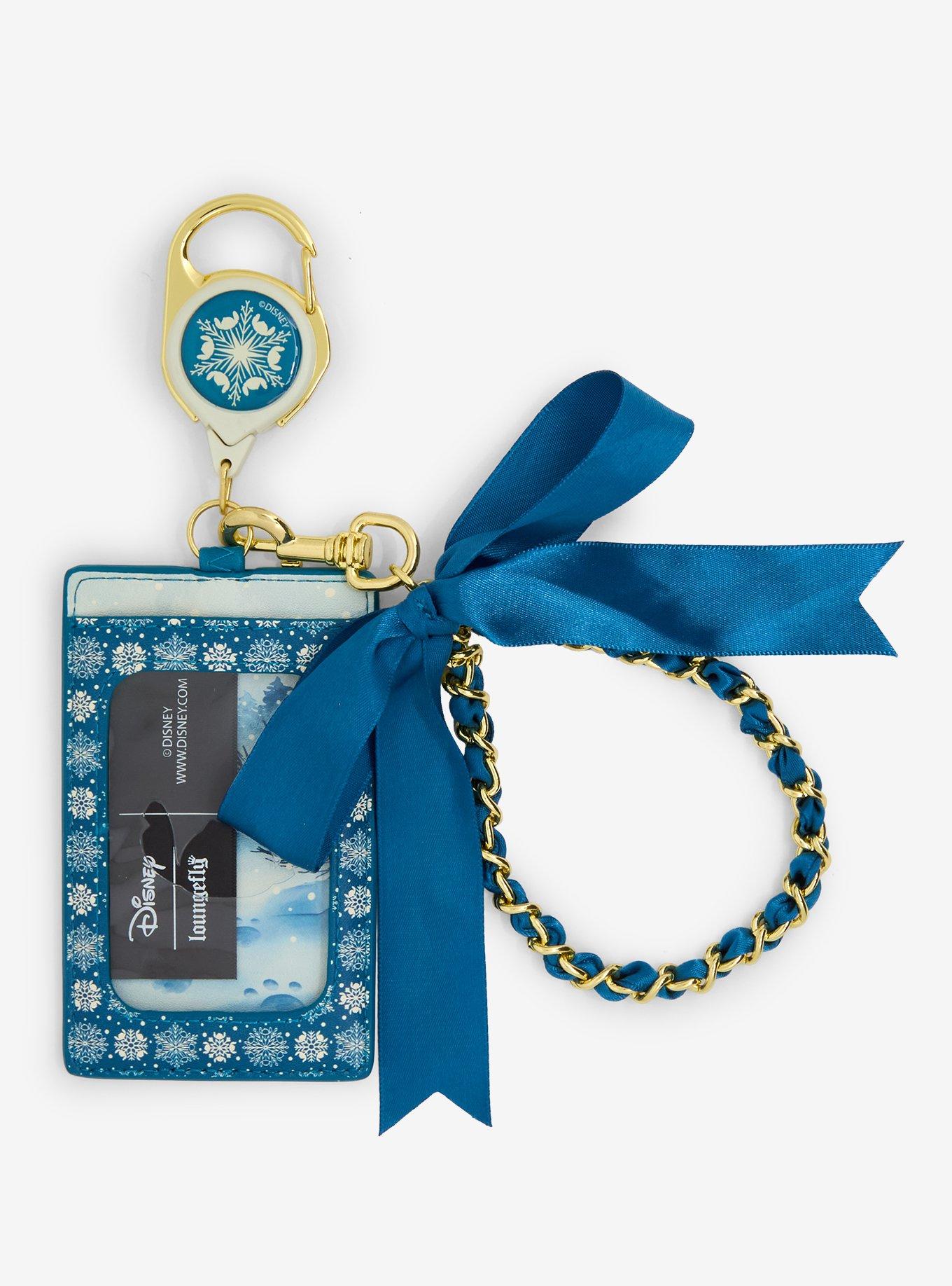 Loungefly Disney Lilo & Stitch Winter Ribbon Retractable Lanyard — BoxLunch Exclusive, , hi-res