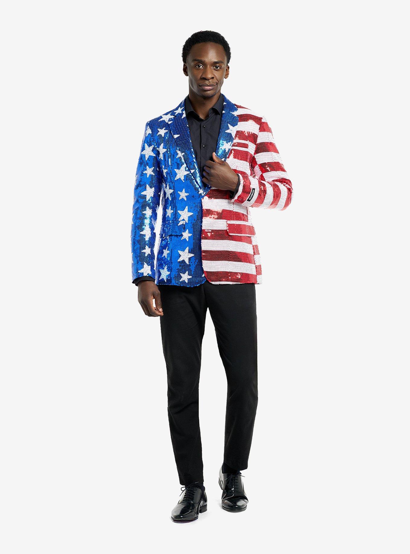 Sequins Stars & Stripes Blazer, , hi-res