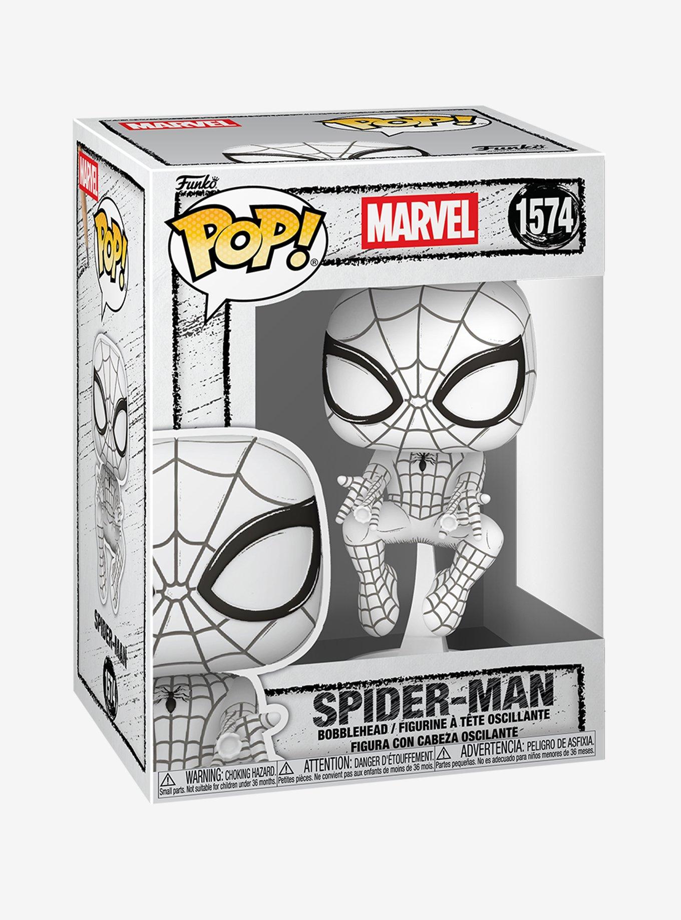 Funko Pop! Marvel Sketched Spider-Man Vinyl Bobblehead