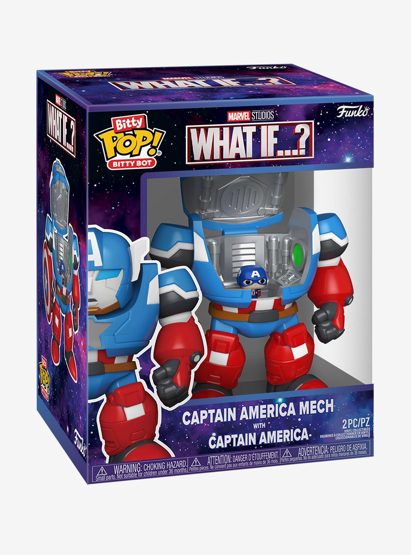 Funko Bitty Pop! Bitty Bot Marvel Captain America Mech With Captain America Vinyl Figure Set