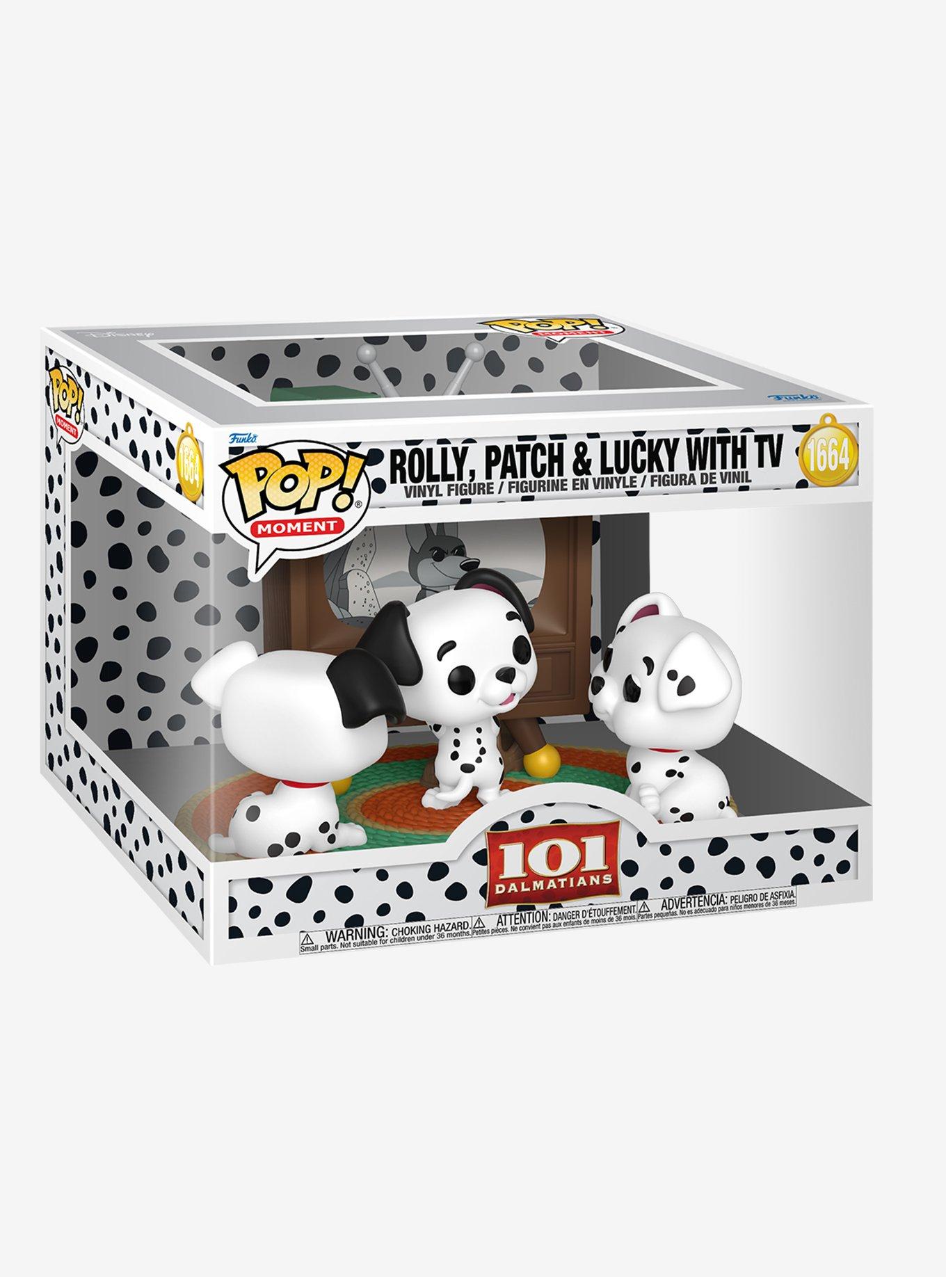 Funko Pop! Moment Disney 101 Dalmatians Rolly, Patch, & Lucky With TV Vinyl Figure, , hi-res