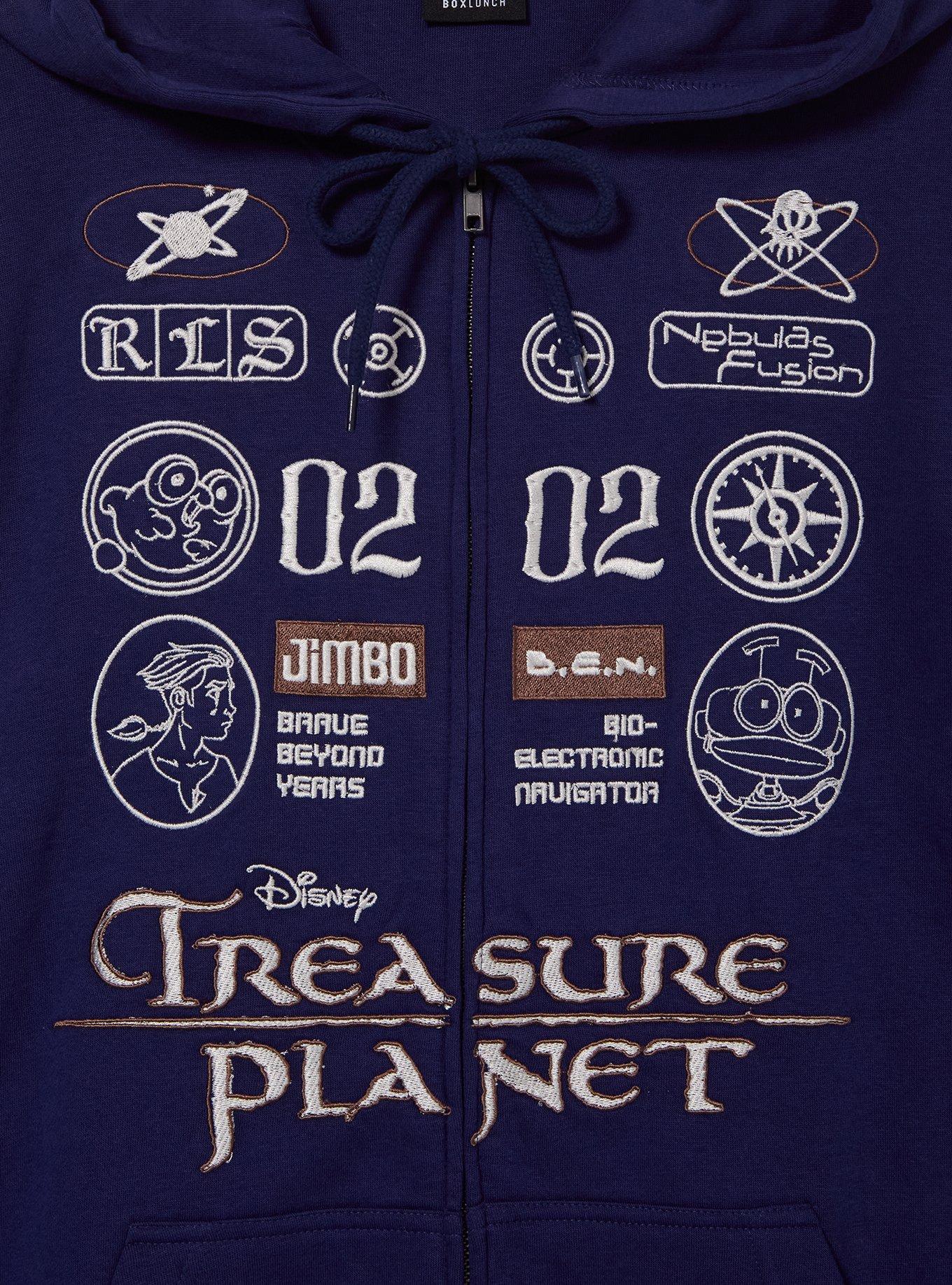 Disney Treasure Planet Embroidered Badges Zippered Hoodie - BoxLunch Exclusive, , hi-res