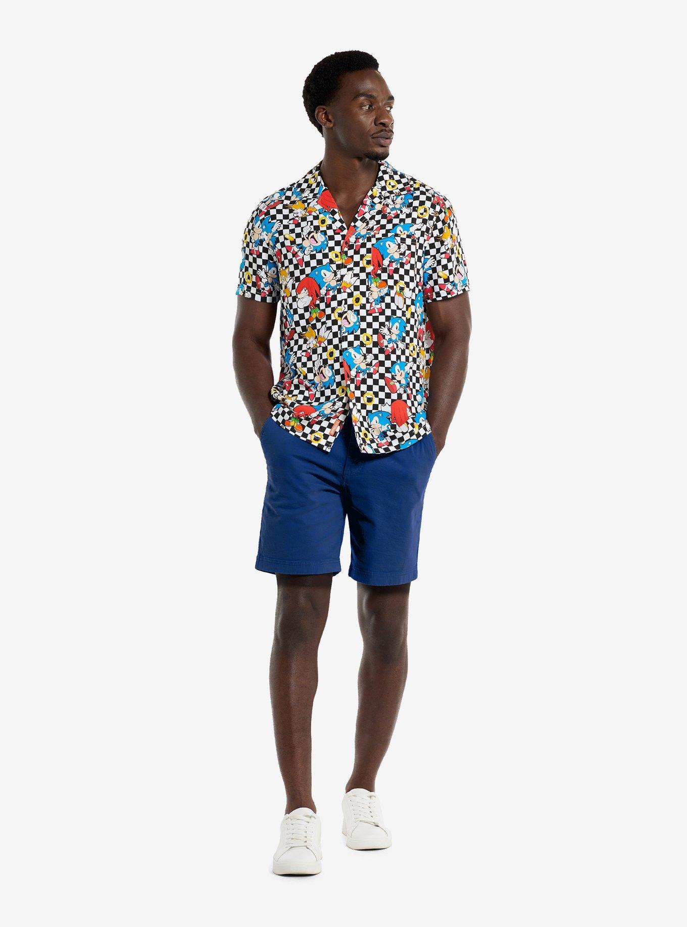 Sonic The Hedgehog Retro Rings Button-Up Shirt, , hi-res