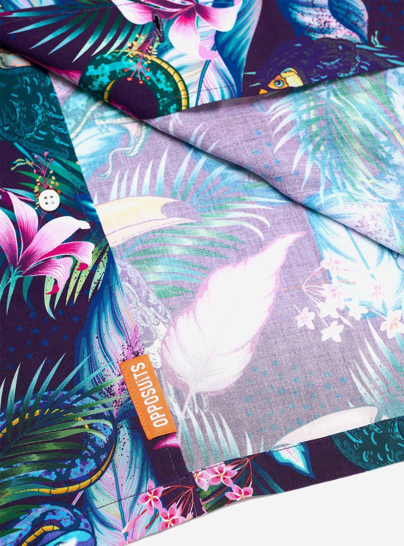 Night Jungle Button-Up Shirt, MULTI, alternate