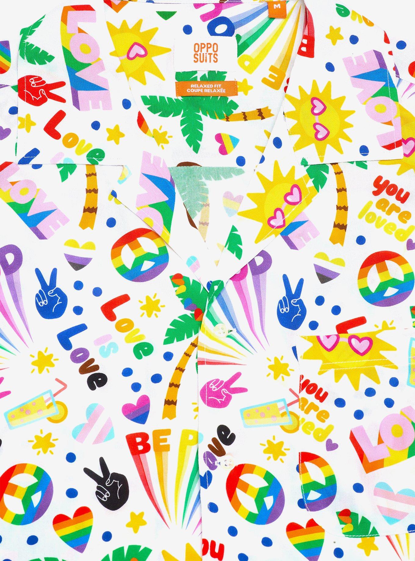 Tropic Pride Button-Up Shirt, BRIGHT WHITE, alternate