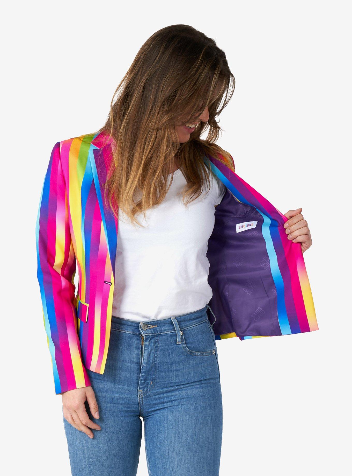 Rainbow Glaze Blazer, MULTI, alternate