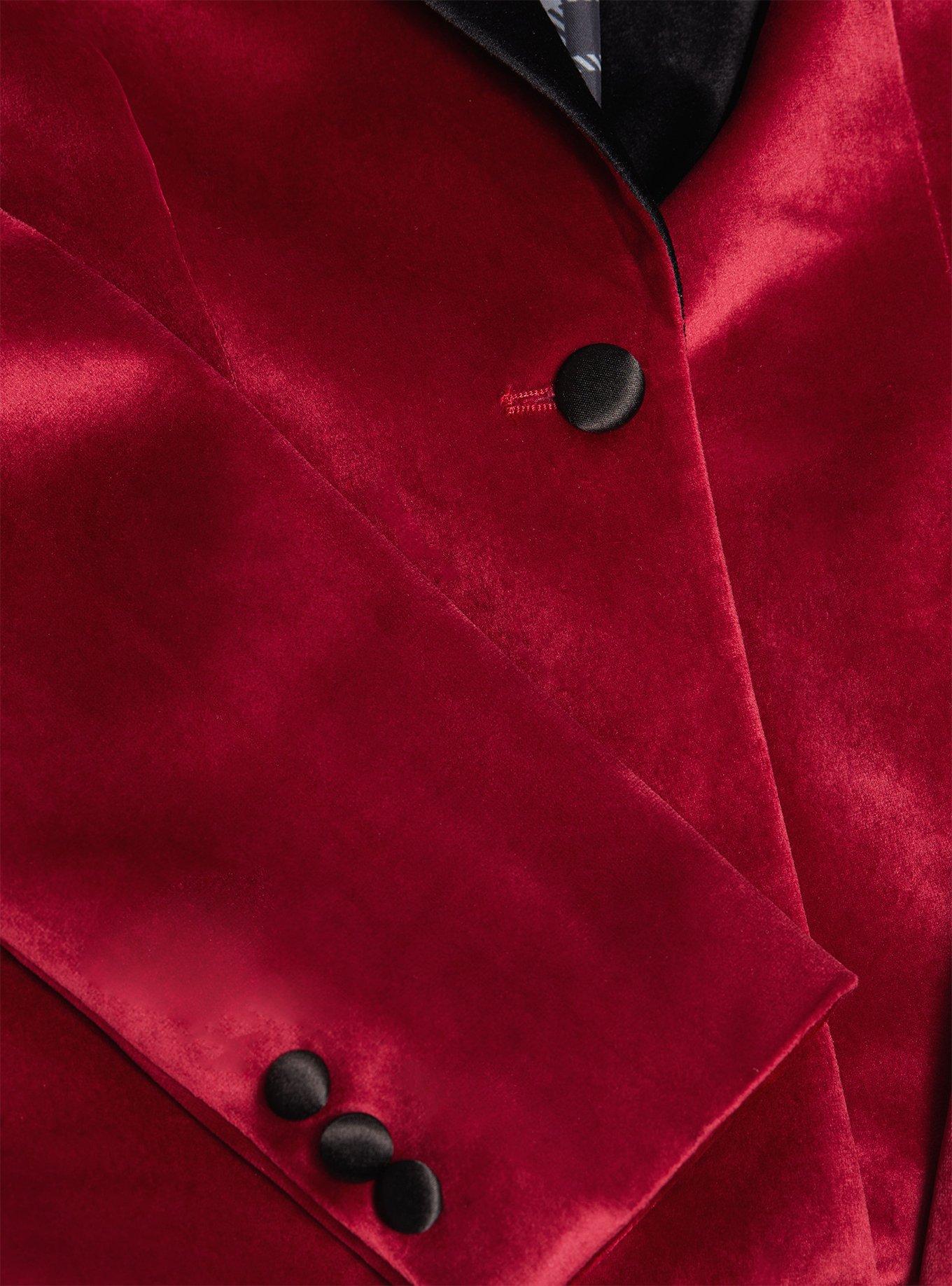 Women's Dinner Jacket Burgundy, RED, alternate