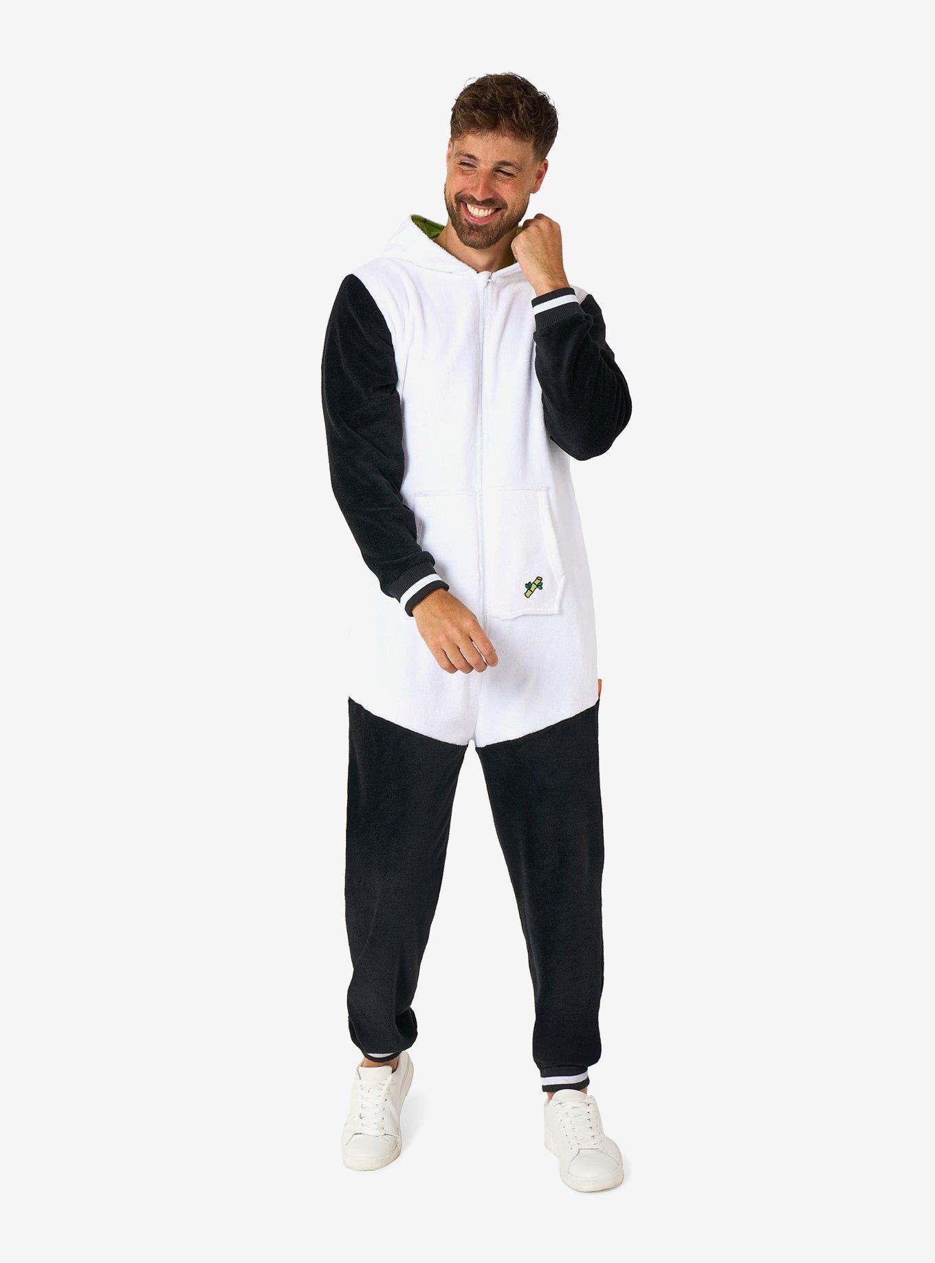 Panda Onesie, BLACK, alternate