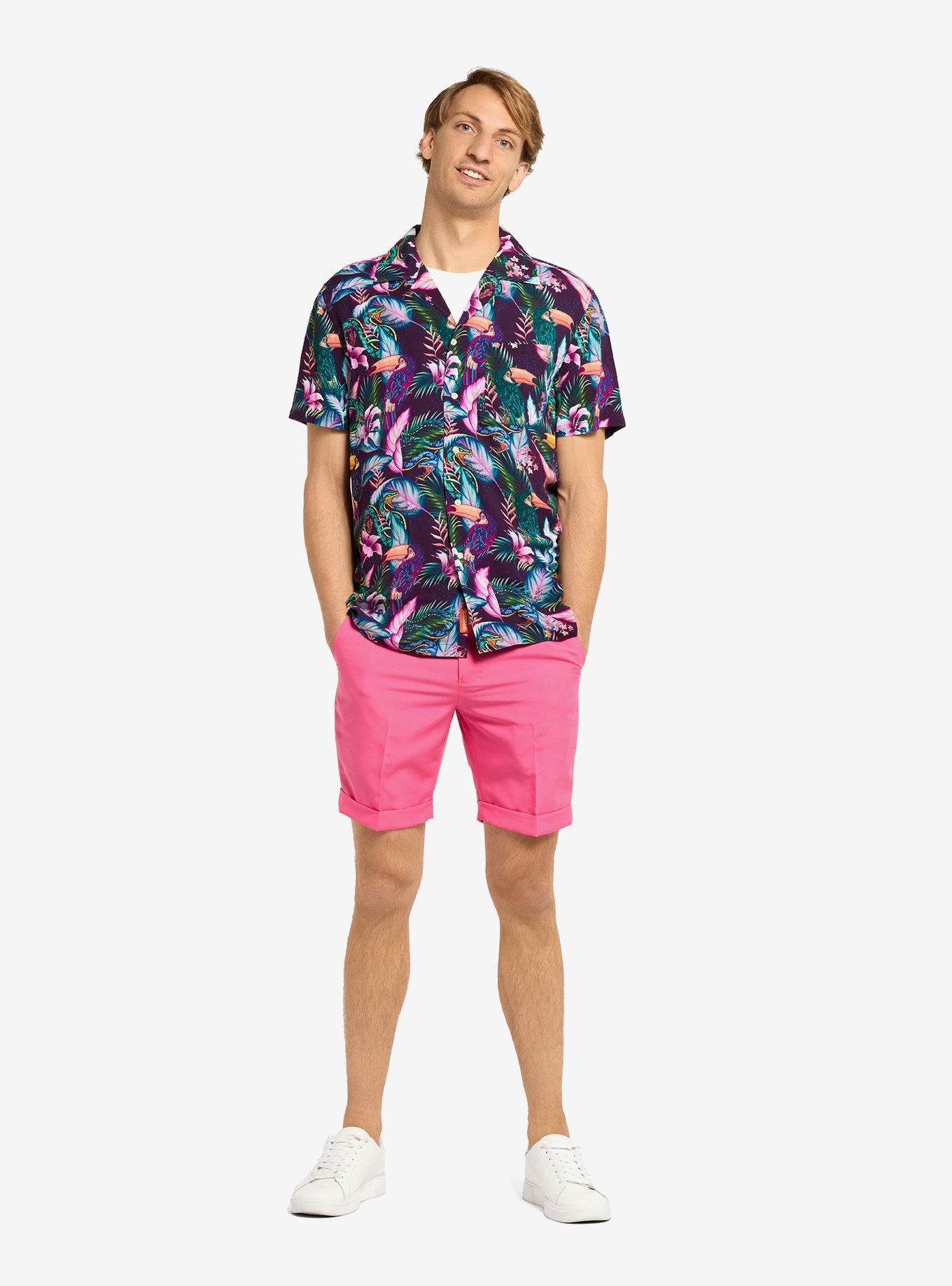Night Jungle Button-Up Shirt, MULTI, alternate