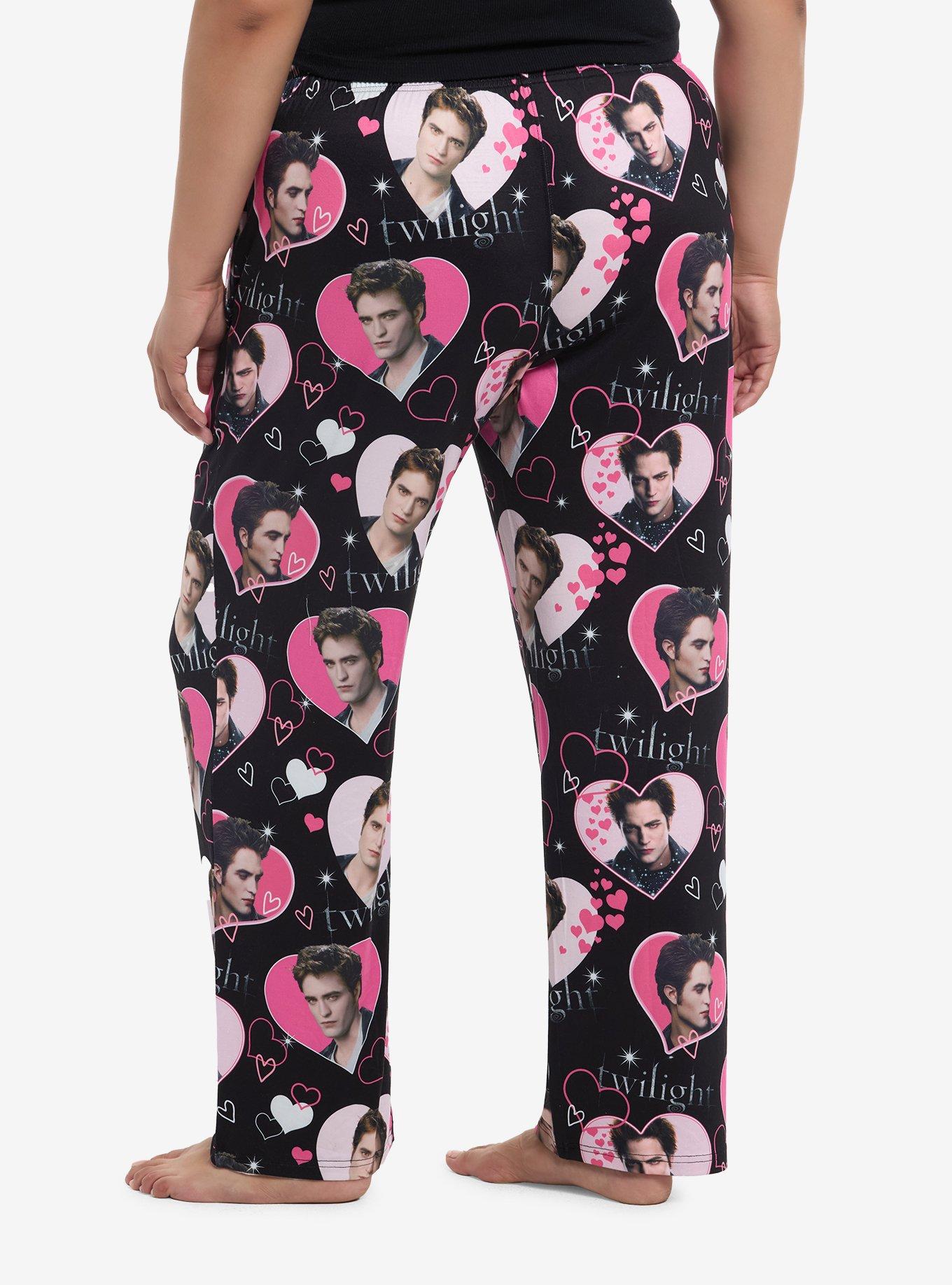 Twilight Edward Cullen Heart Portraits Girls Pajama Pants Plus Size, , hi-res