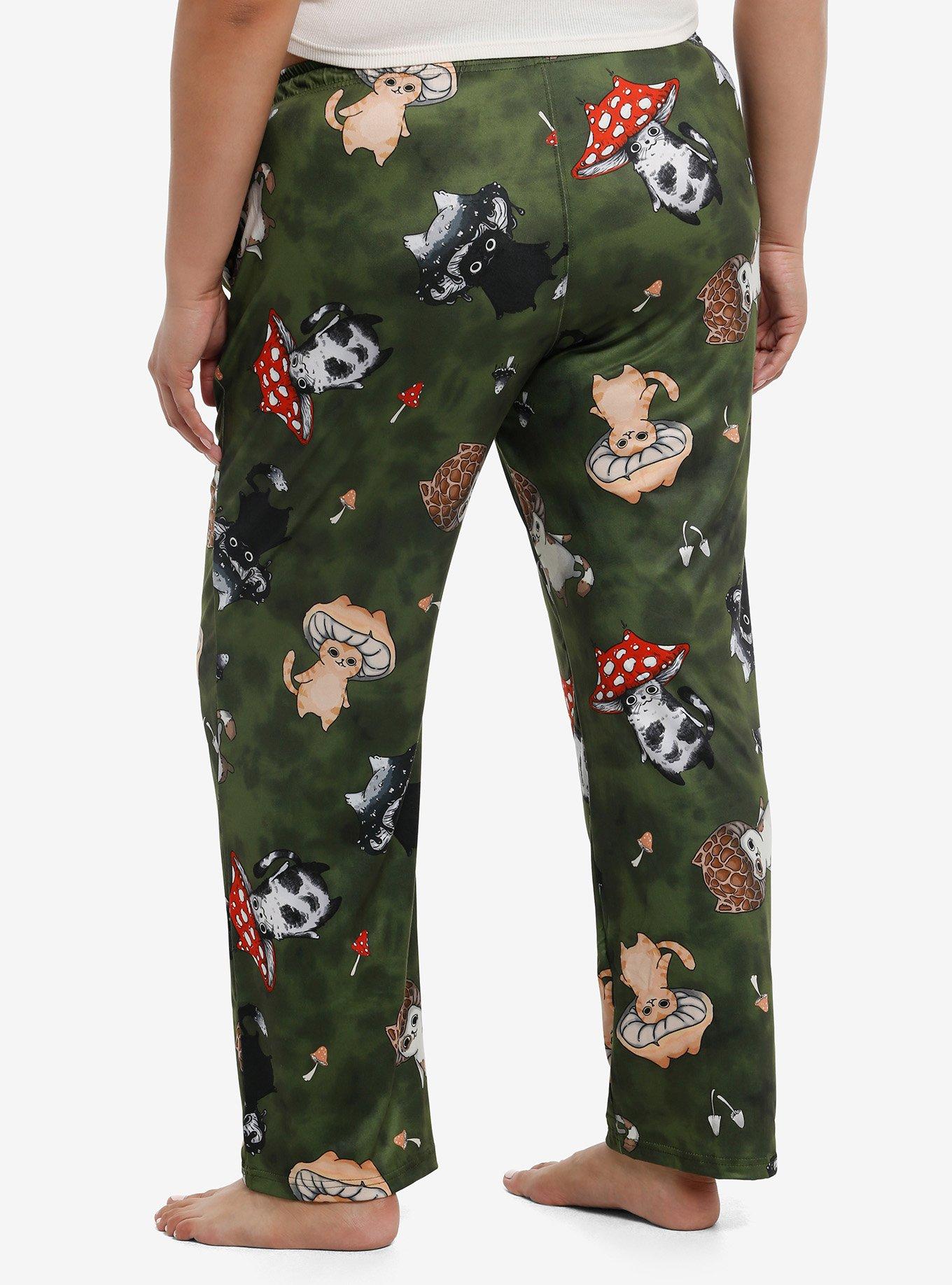 Guild Of Calamity Mushroom Cats Girls Pajama Pants Plus Size, , hi-res