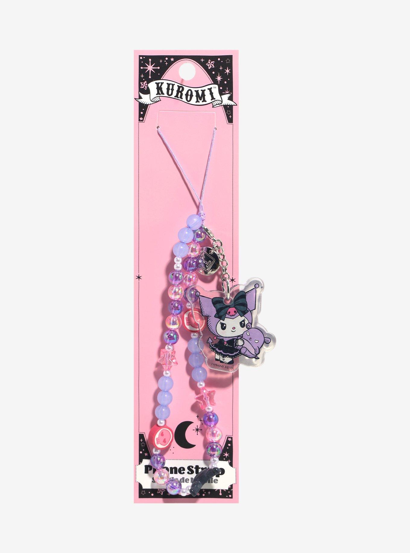 Kuromi & Baku Beaded Phone Charm, , hi-res