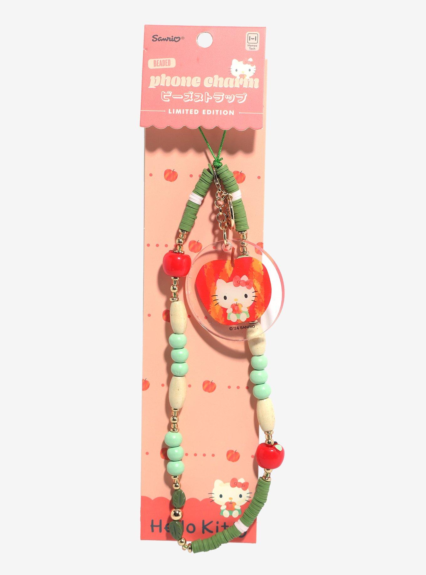 Hello Kitty Apple Beaded Phone Charm, , hi-res