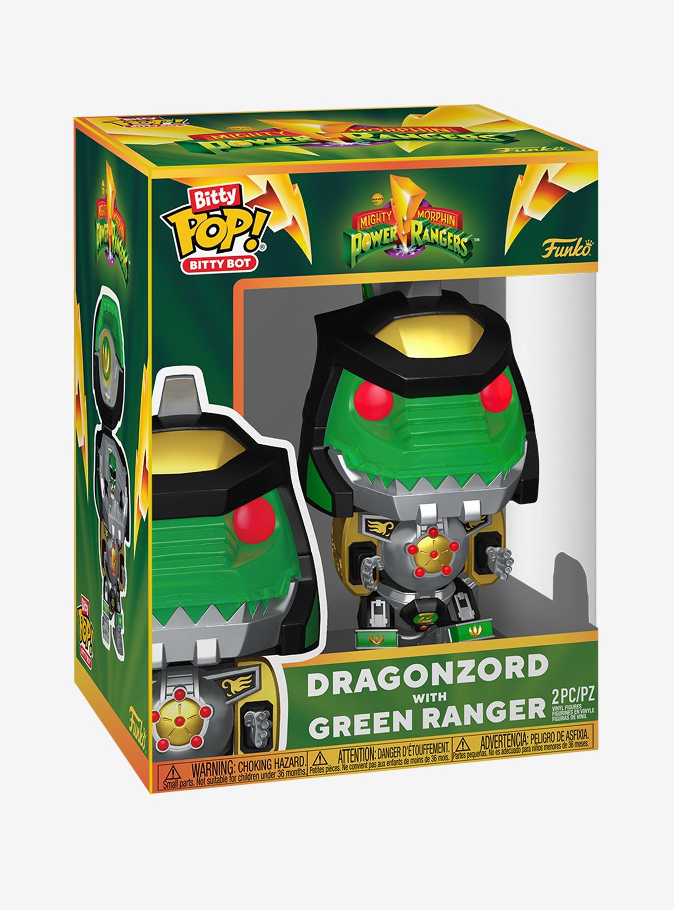 Funko Mighty Morphin Power Rangers Bitty Pop! Bitty Bot Dragonzord With Green Ranger Vinyl Figure Set, , alternate