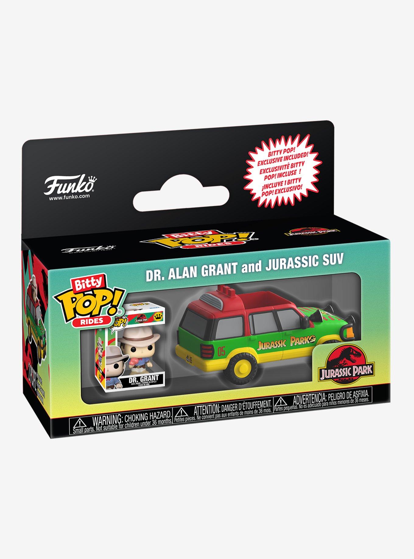 Funko Jurassic Park Bitty Pop! Rides Dr. Alan Grant and Jurassic SUV Vinyl Figure Set, , alternate