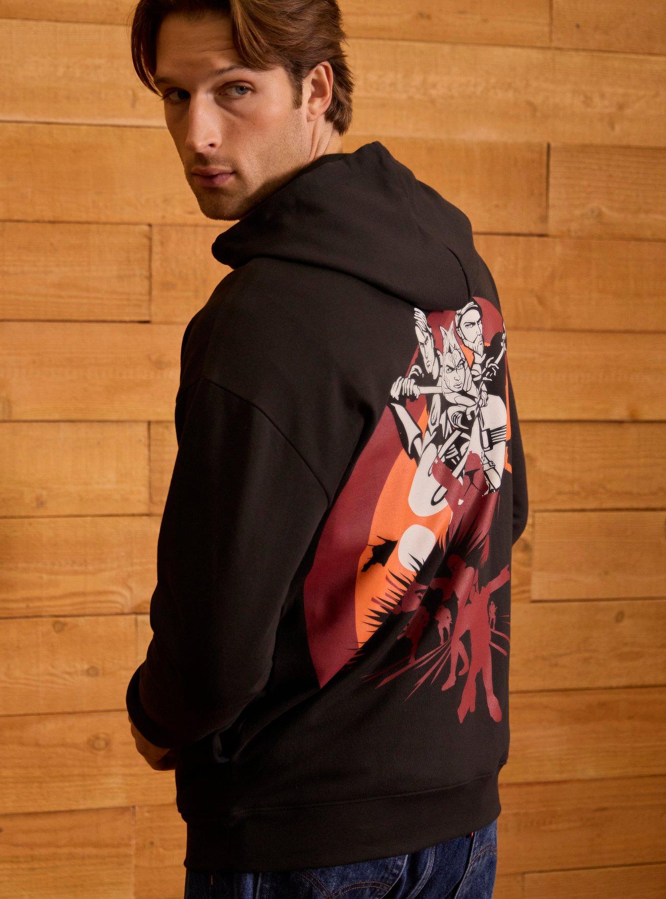 Our Universe Star Wars: The Clone Wars Group Hoodie Our Universe Exclusive, BLACK  RED, alternate