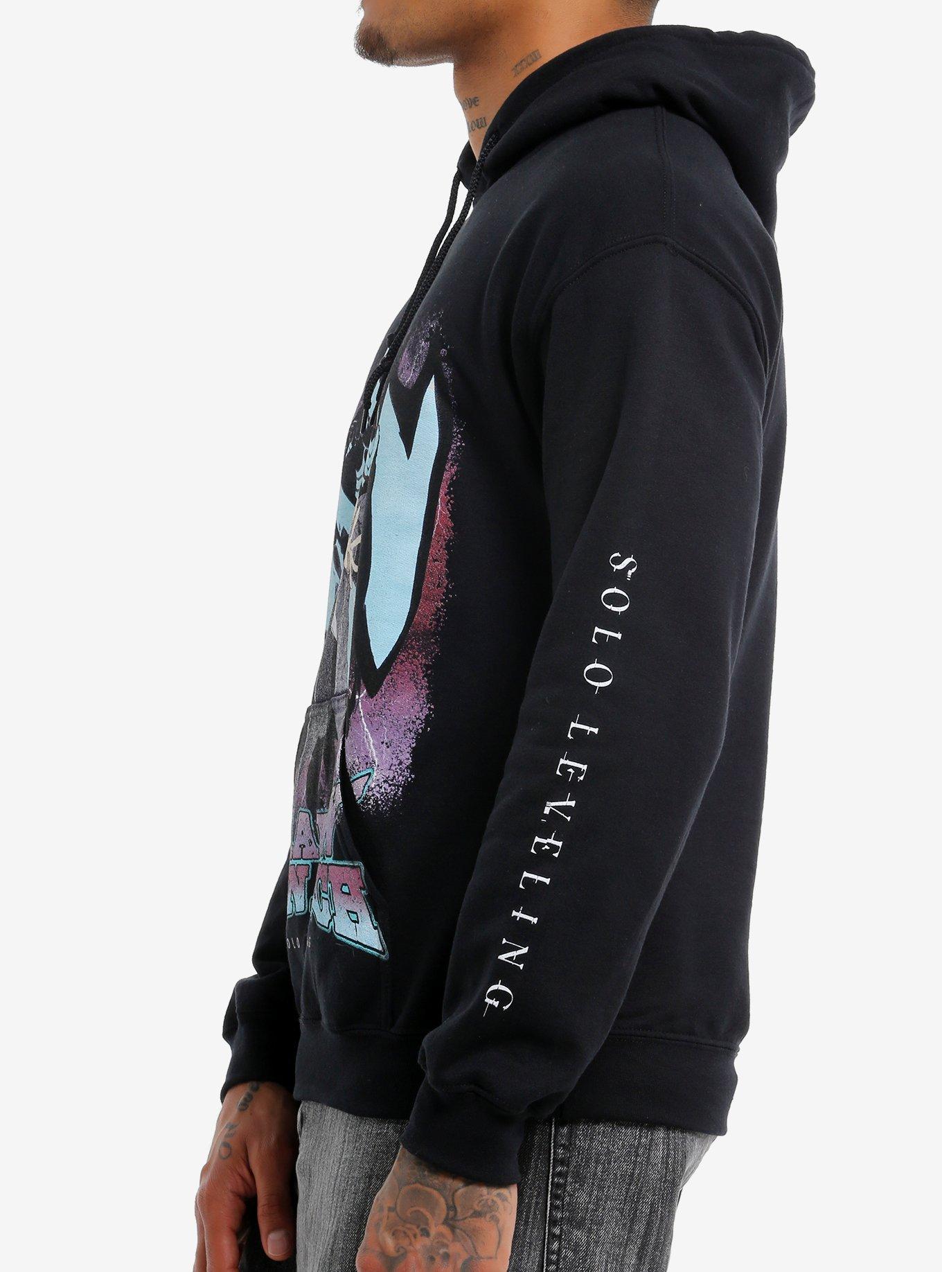 Solo Leveling Jinwoo Shadow Monarch Hoodie, BLACK, alternate