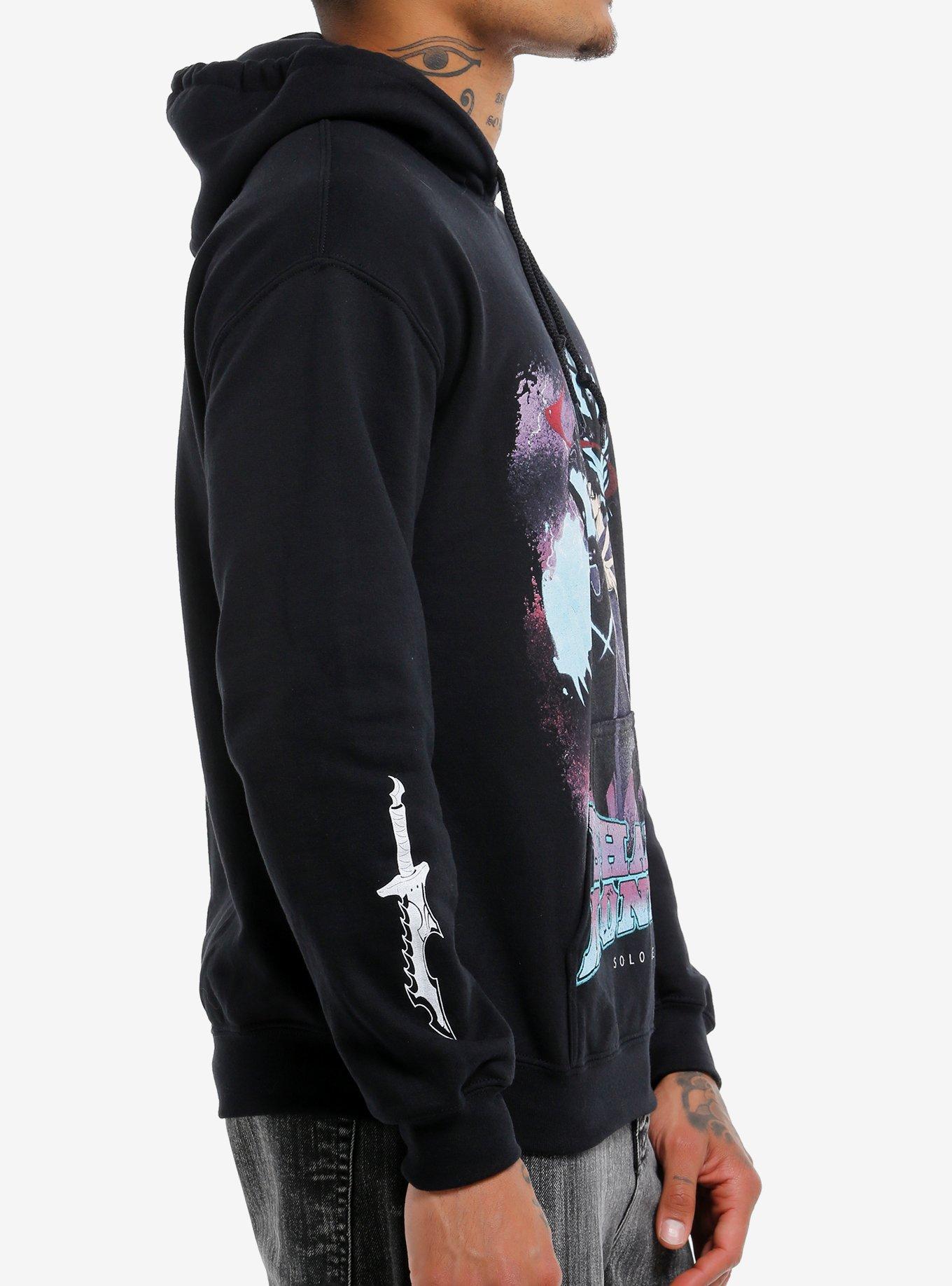 Solo Leveling Jinwoo Shadow Monarch Hoodie, BLACK, alternate