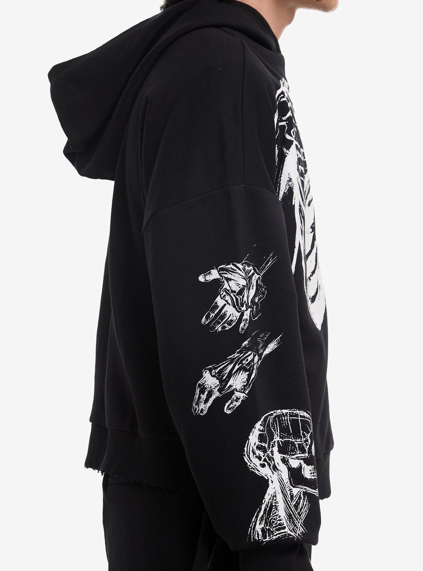 Frankenstein Anatomy Sketch Hoodie, BLACK, alternate