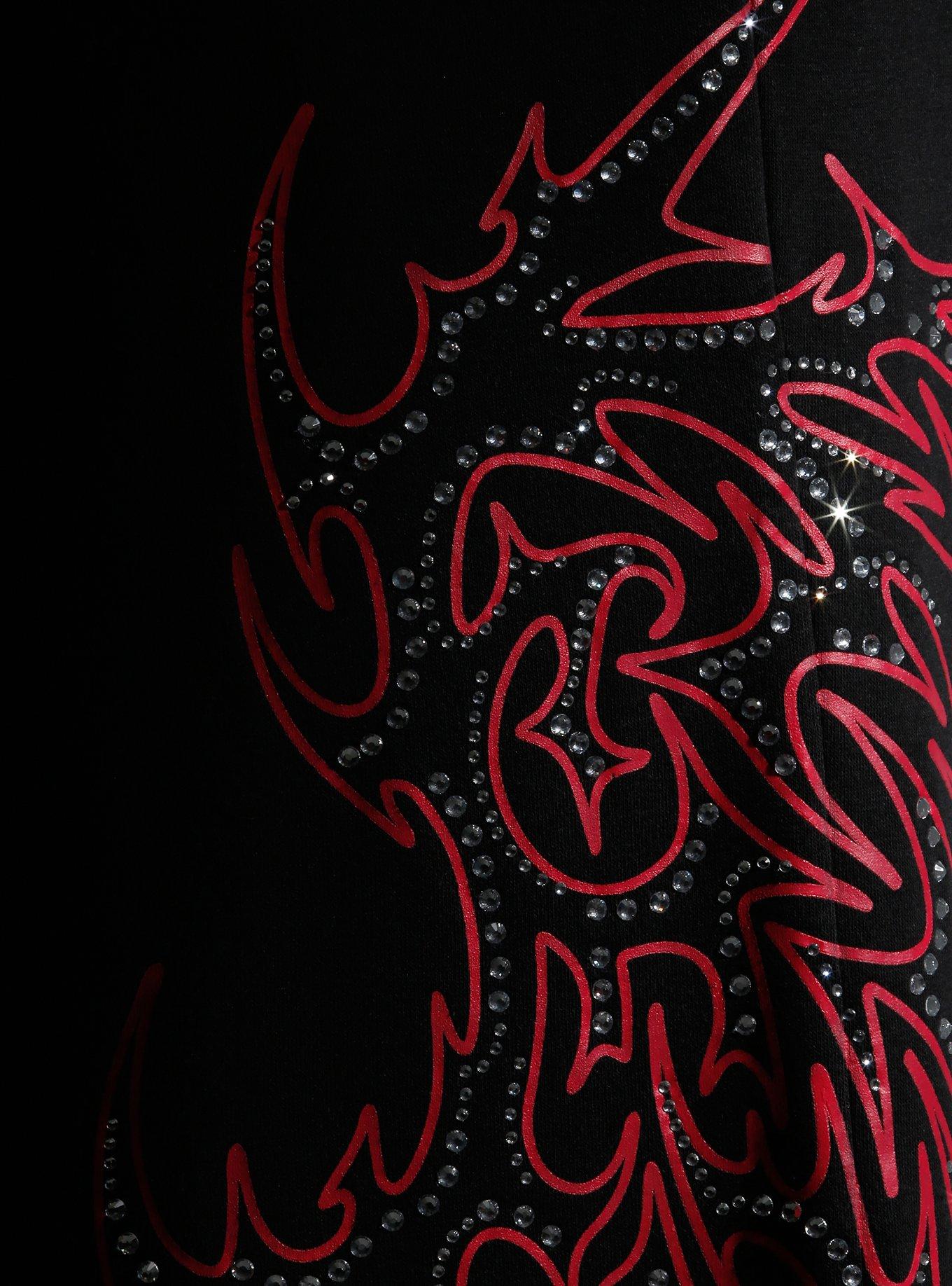 Tribal Rhinestone Girls Lounge Pants Plus Size, SILVER, alternate