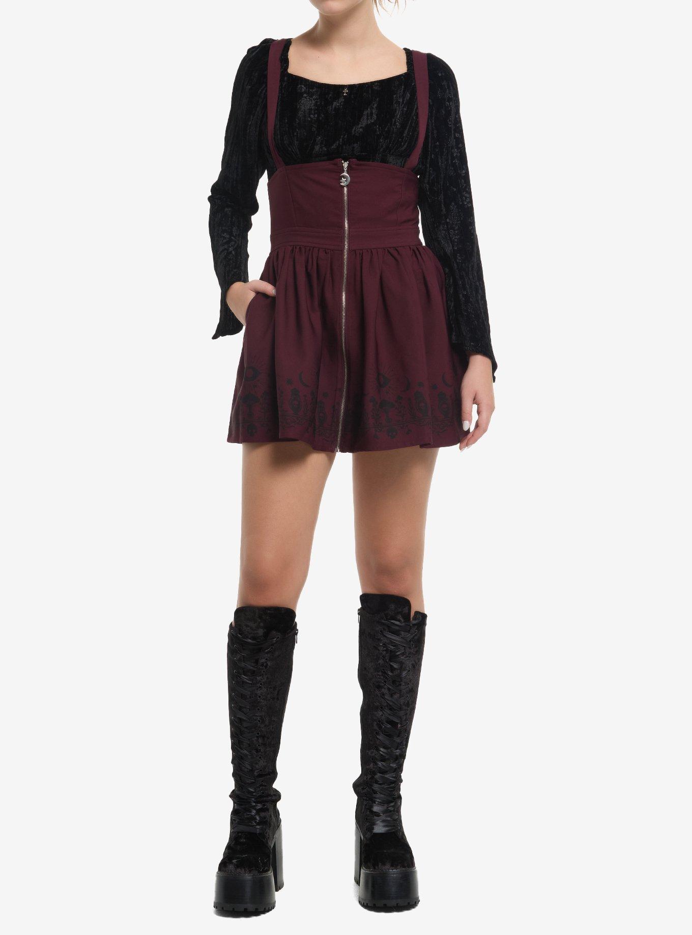 Burgundy Celestial Apothecary Skirtall, , hi-res