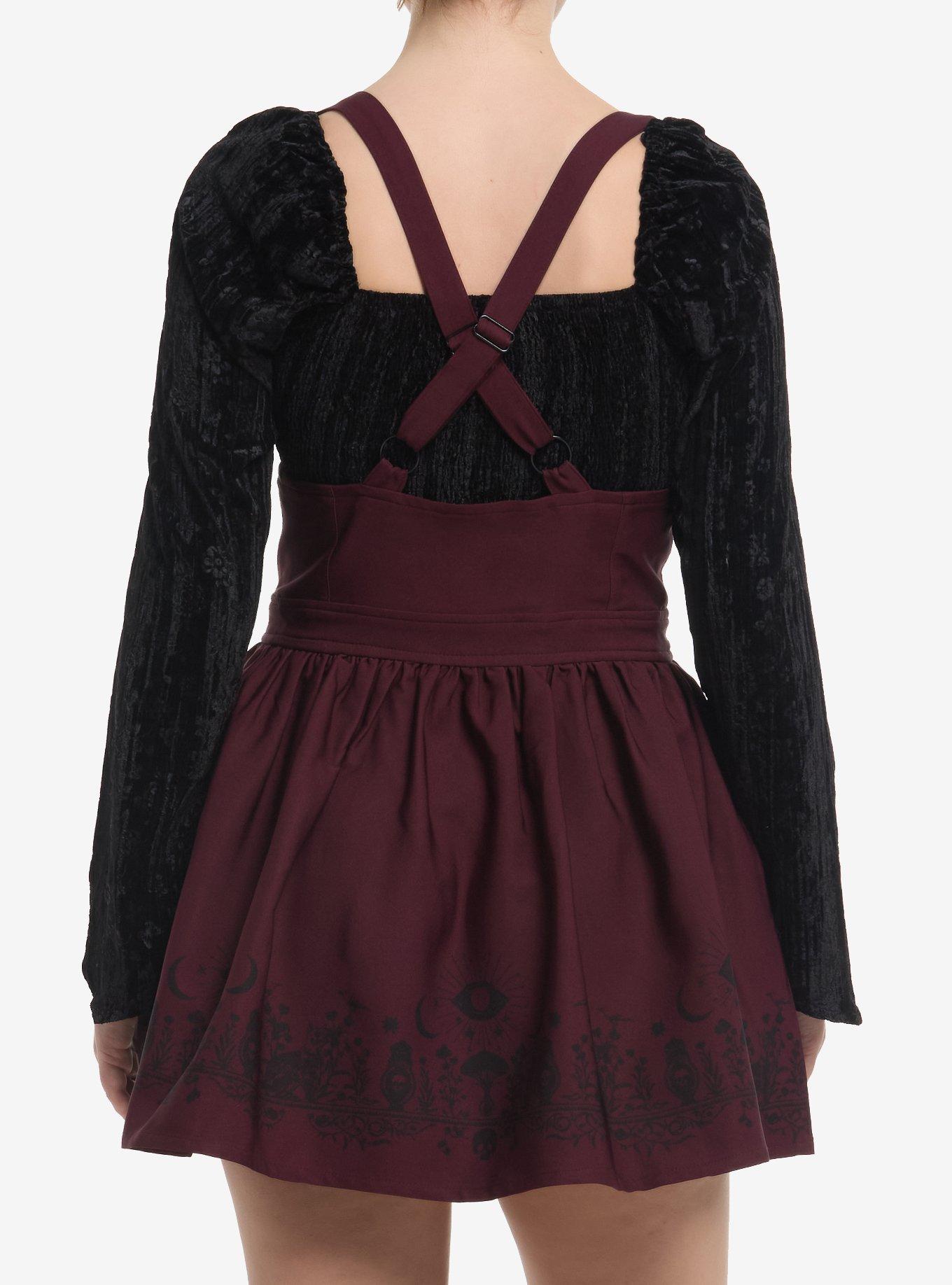 Burgundy Celestial Apothecary Skirtall, BLACK, alternate