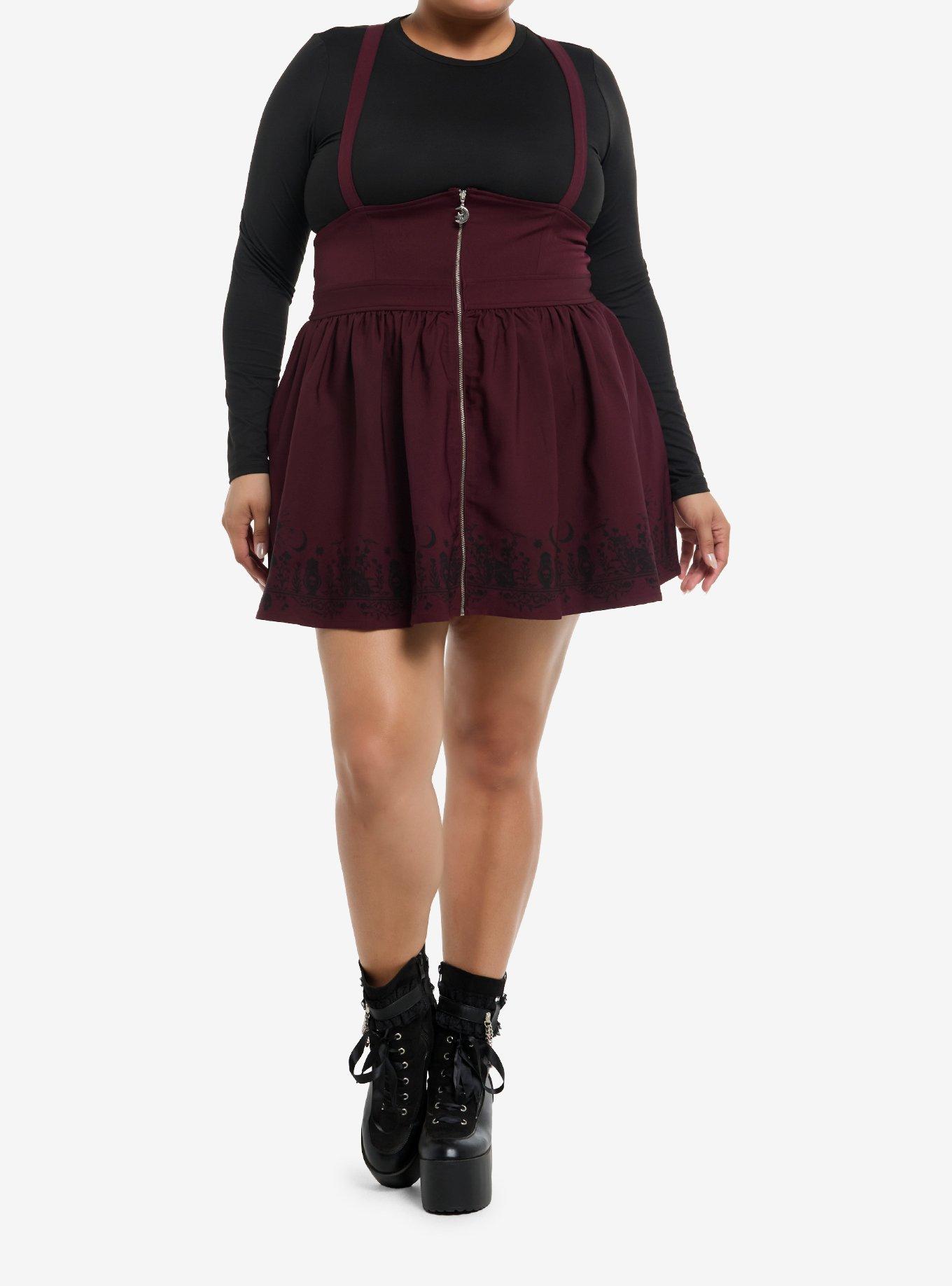 Burgundy Celestial Apothecary Skirtall Plus Size, , hi-res