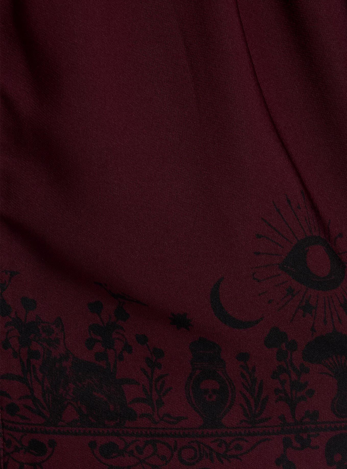 Burgundy Celestial Apothecary Skirtall Plus Size, BLACK, alternate