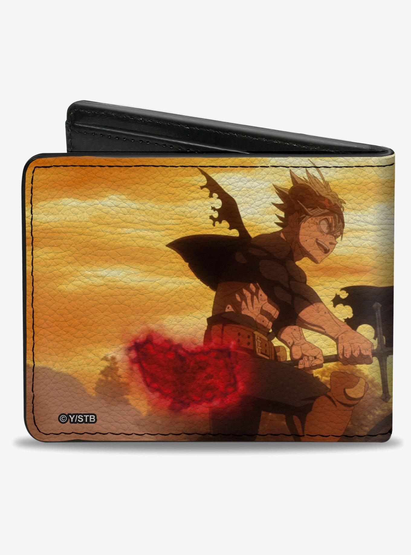 Black Clover Asta Holding Demon Slayer Sword and Yami Scene Bifold Wallet, , hi-res