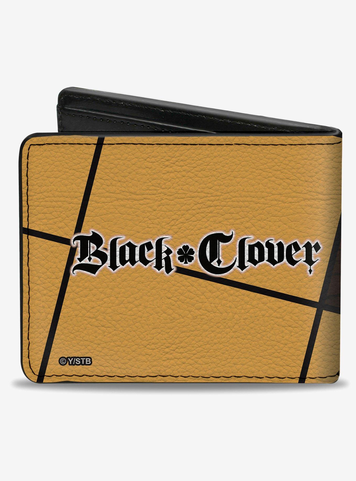 Black Clover Three Character Face Blocks Bifold Wallet, , hi-res