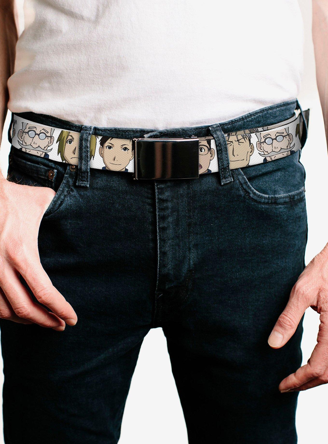 Fullmetal Alchemist: Brotherhood Central Forces Military Faces Flip Web Belt, , hi-res