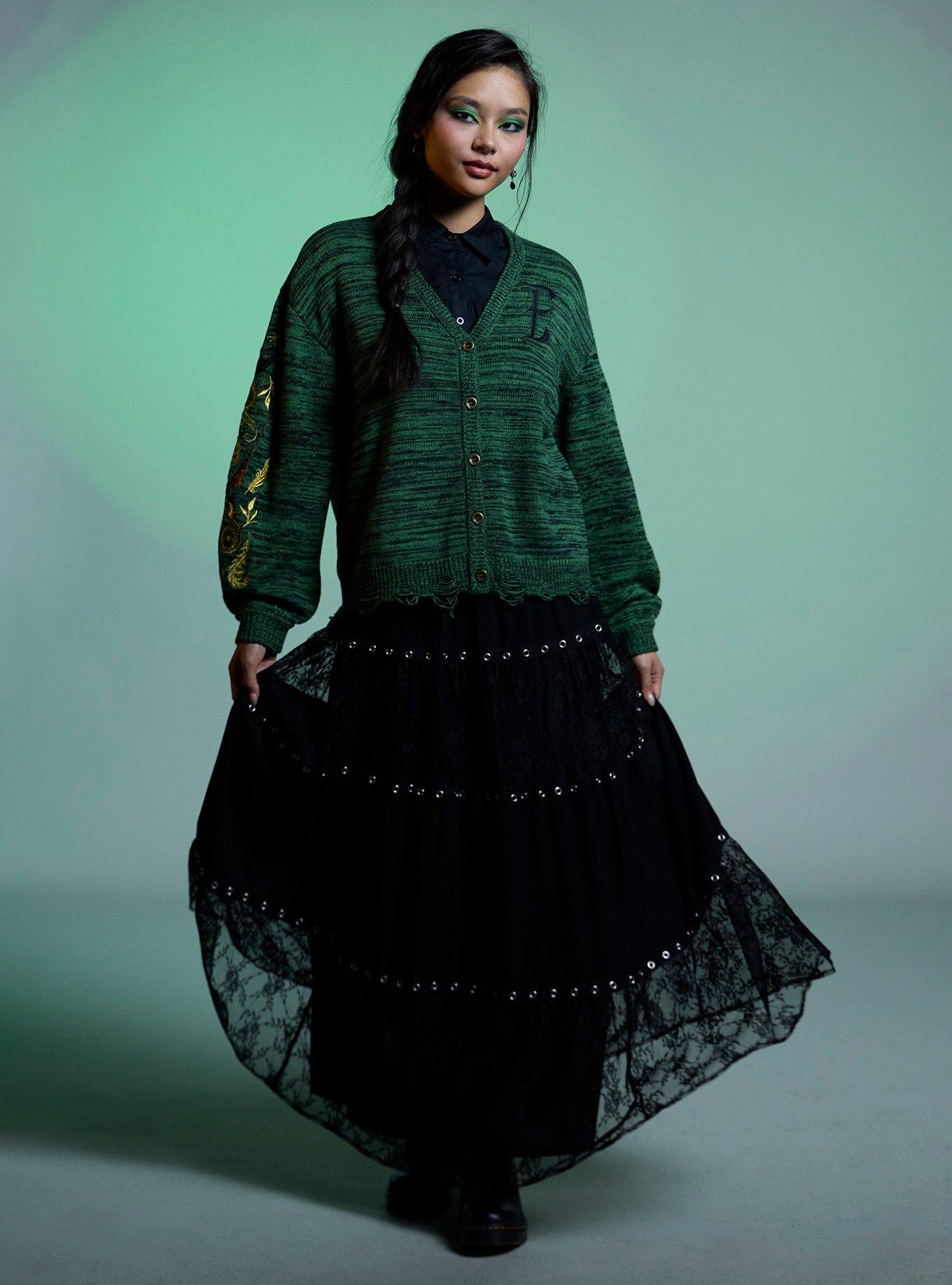 Her Universe Wicked Elphaba Embroidered Girls Cardigan, , hi-res