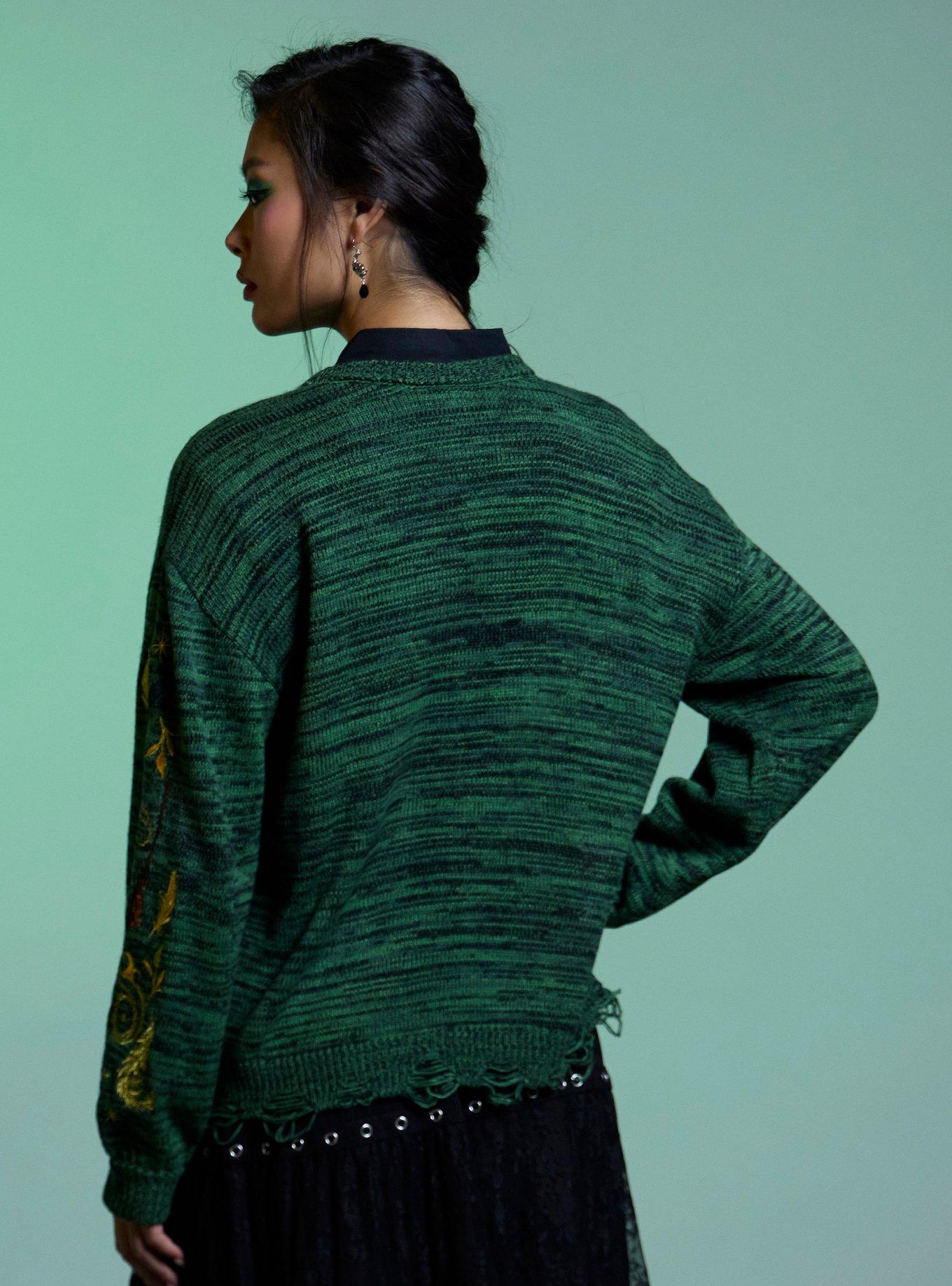 Her Universe Wicked Elphaba Embroidered Girls Cardigan, MULTI, alternate