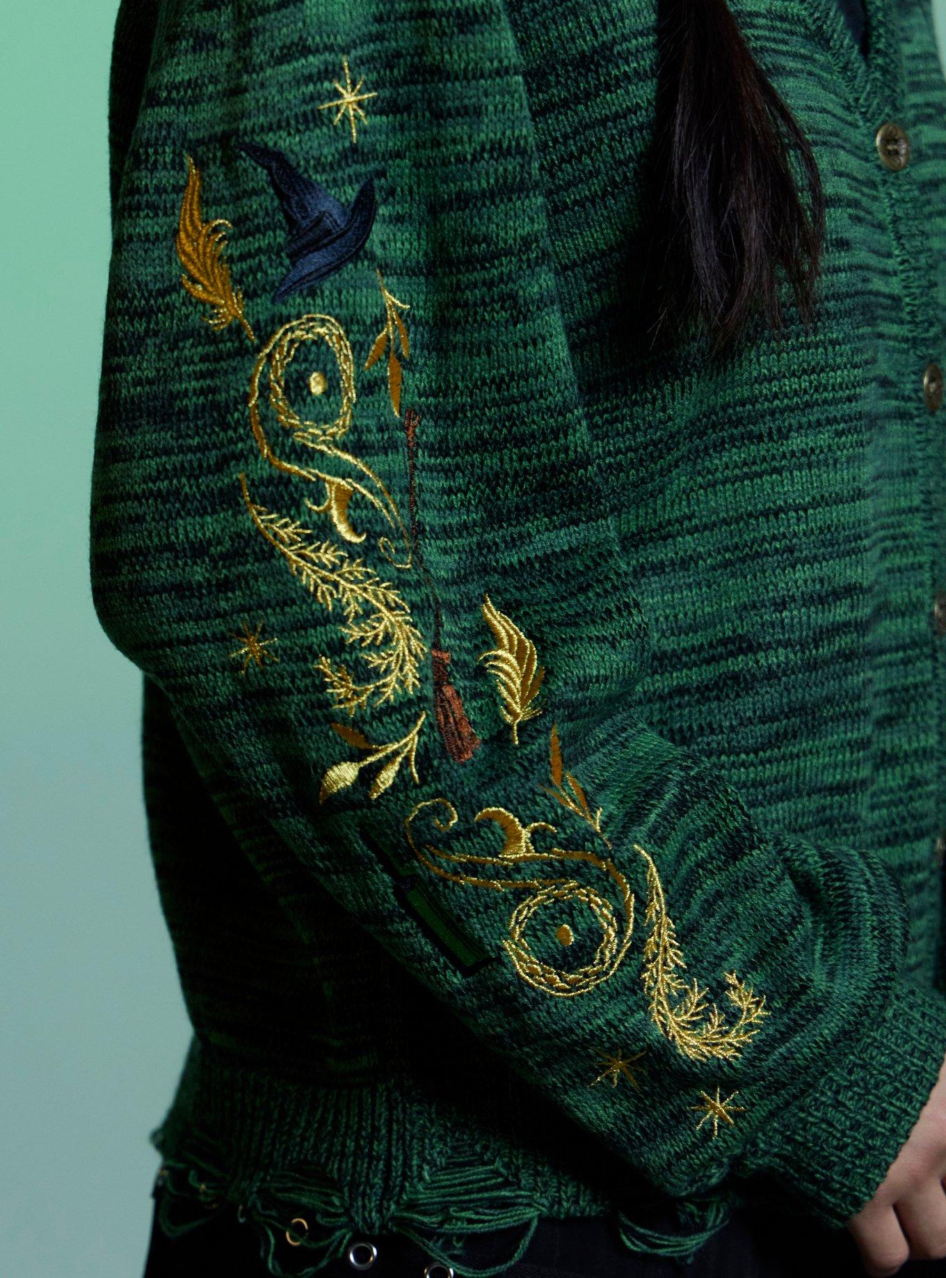 Her Universe Wicked Elphaba Embroidered Girls Cardigan, MULTI, alternate