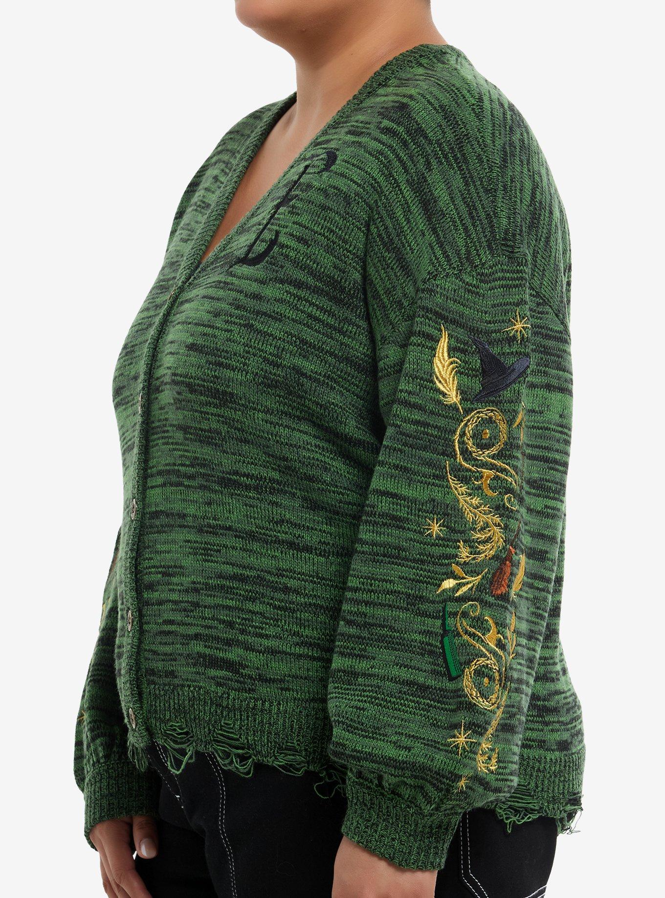 Her Universe Wicked Elphaba Embroidered Girls Cardigan Plus Size, MULTI, alternate