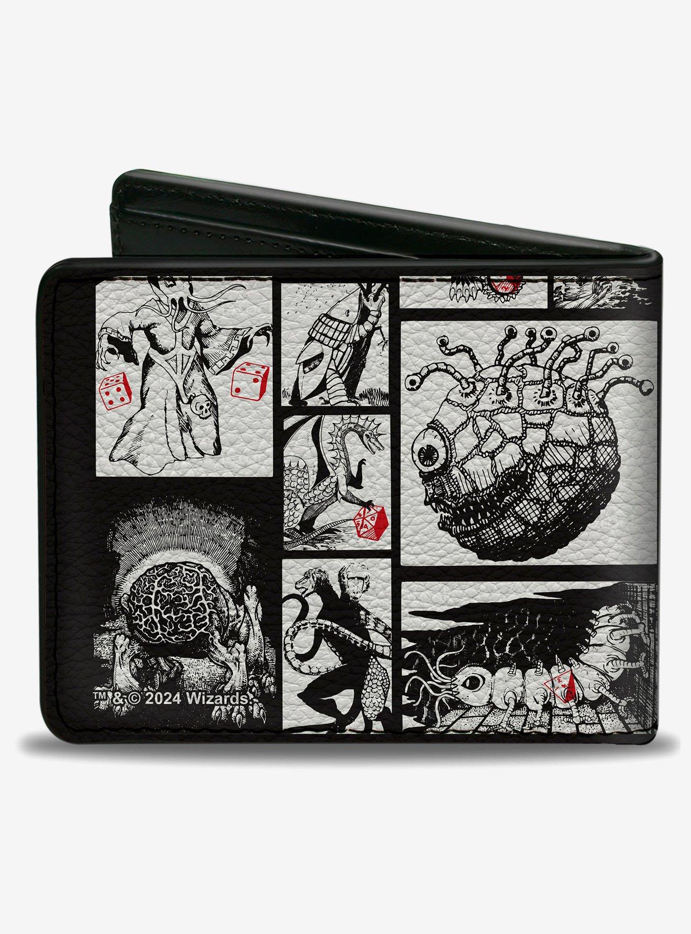 Dungeons & Dragons Monster Illustration Blocks Bifold Wallet, , alternate