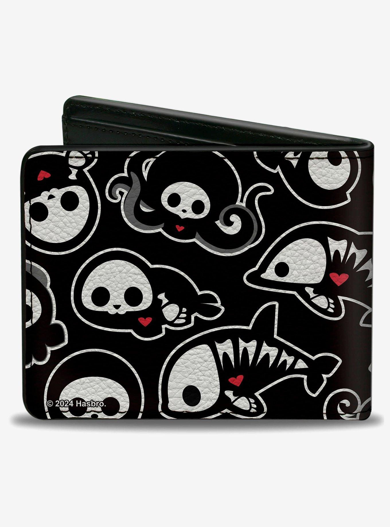 Skelanimals Sea Animals Poses Scattered and Logo Bifold Wallet, , hi-res