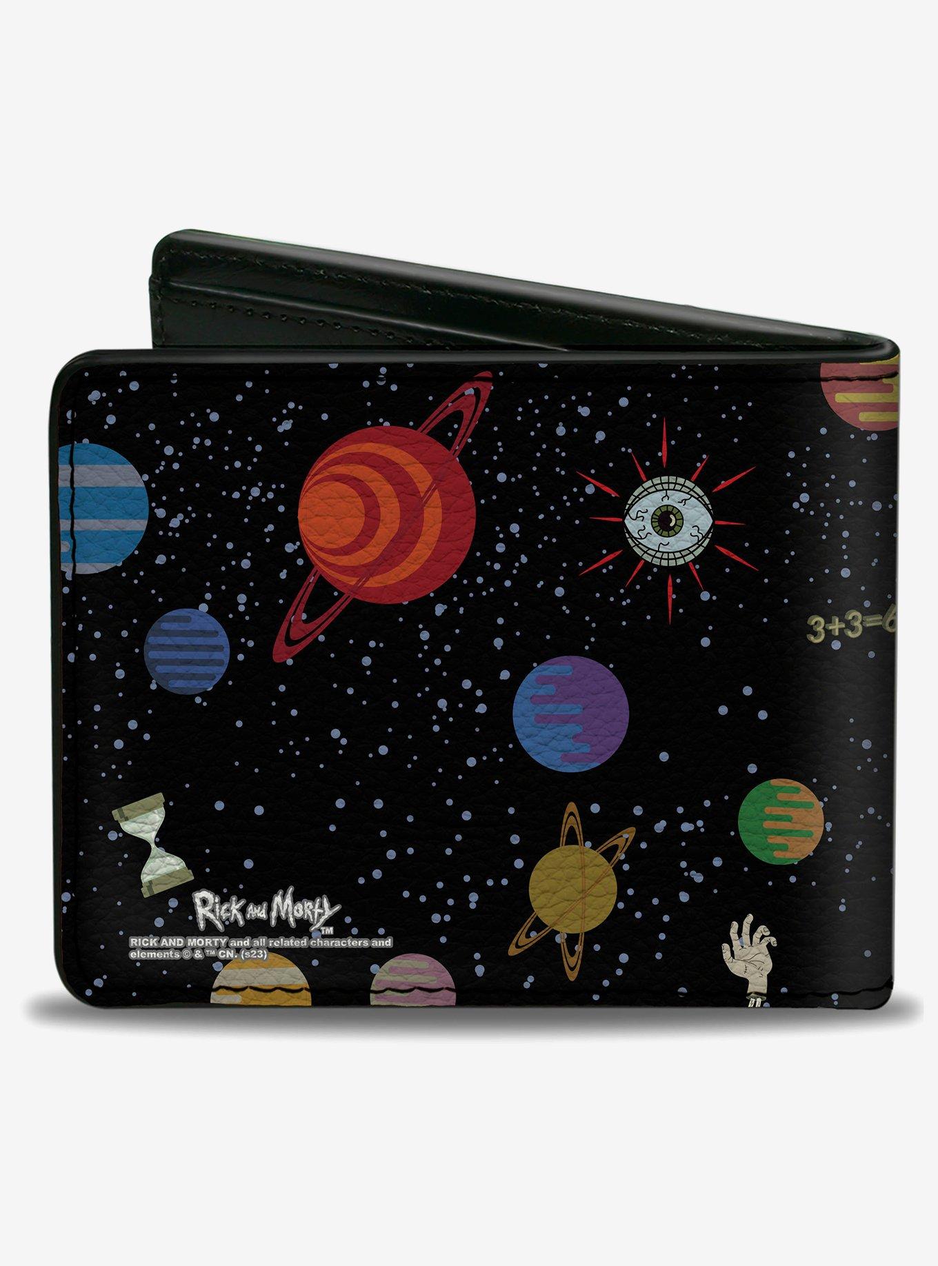 Rick and Morty Spaceship Silhouette Multi Bifold Wallet, , alternate