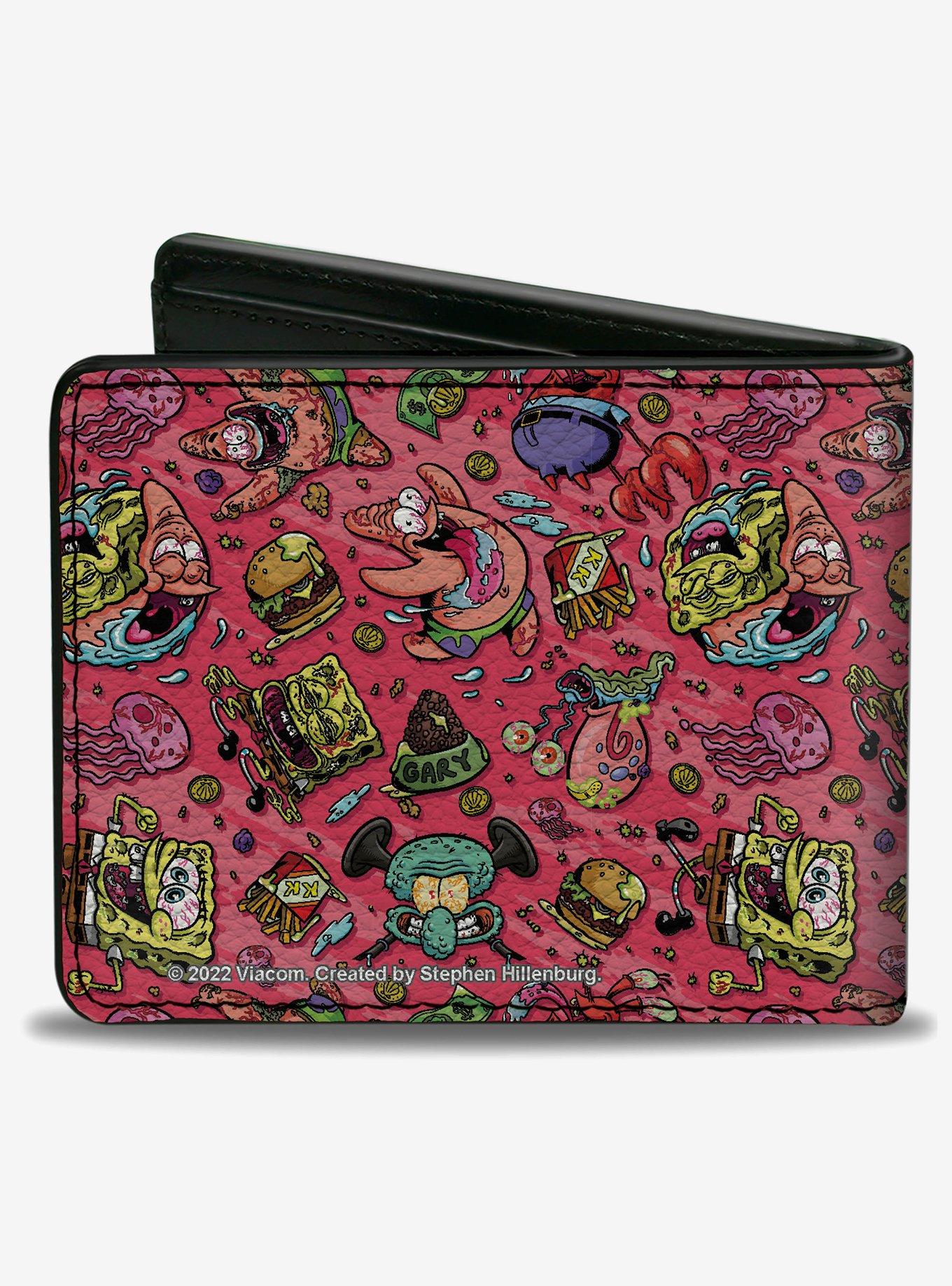 SpongeBob SquarePants Funky Character Swirl Bifold Wallet, , alternate