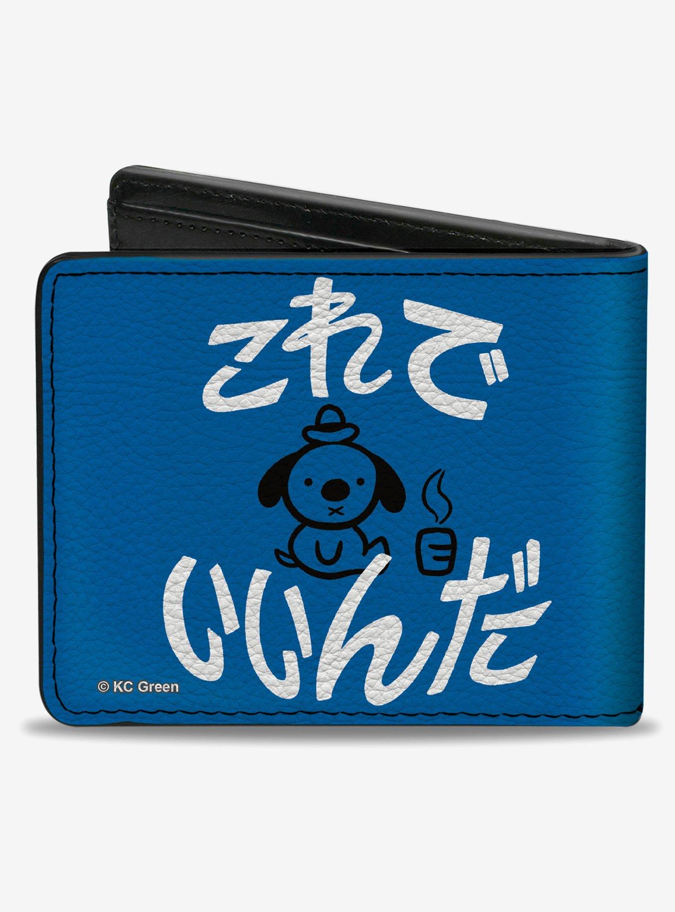 This Is Fine Japanese Question Hound Flame Bifold Wallet, , hi-res